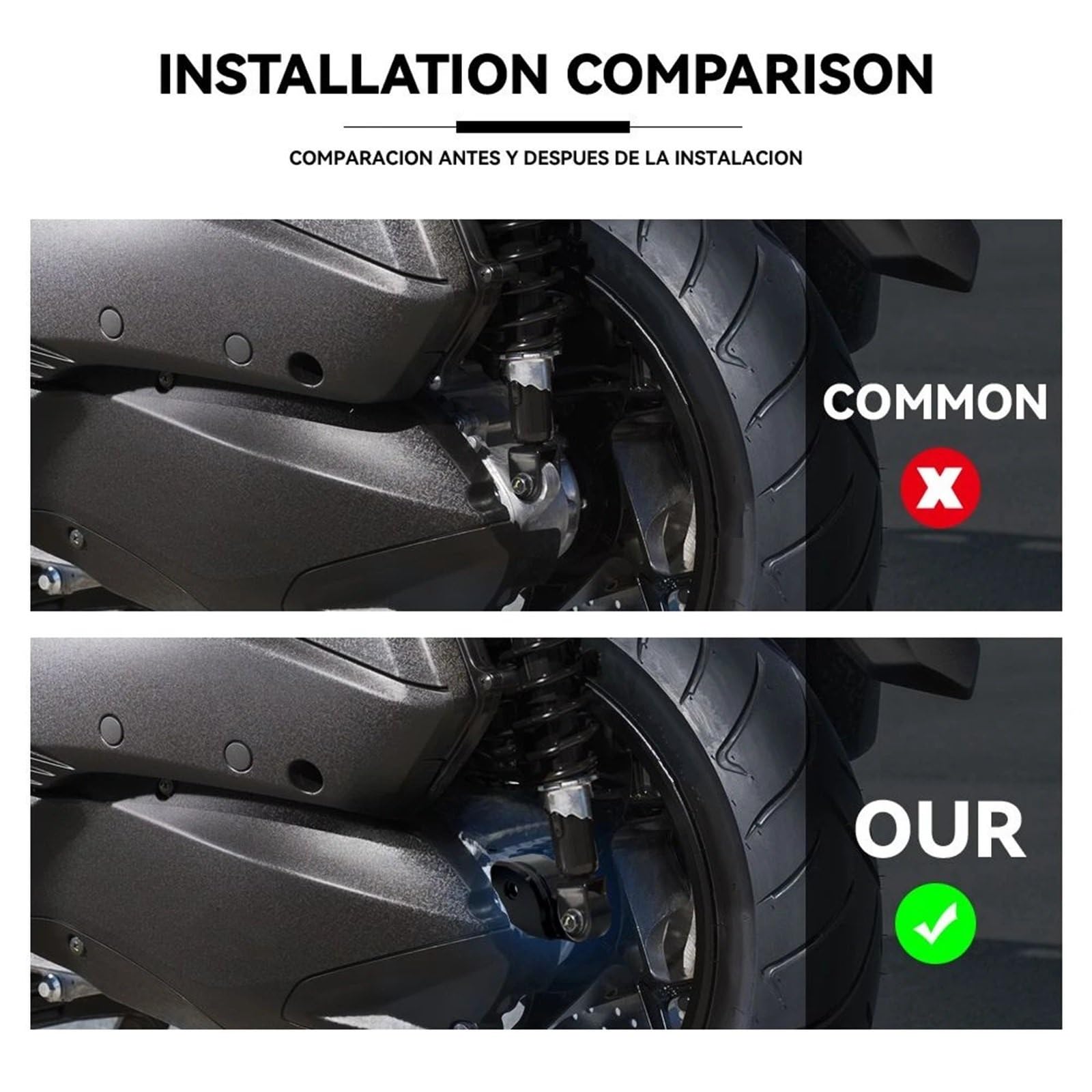 Zestaw łączników obniżających Do Yamaha X-MAX300 zestawu do opuszczania nadwozia Łącznik obniżający | Zestaw do obniżania korpusu tylnego amortyzatora motocykla