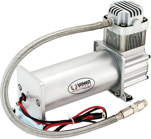 Miniatura 7 de Vixen Horns VXO83503318C - Bocina de aire para trompeta con 3 bocinas de cromo de 152 dB con tanque de 5 galones y compresor completo de 200 PSI