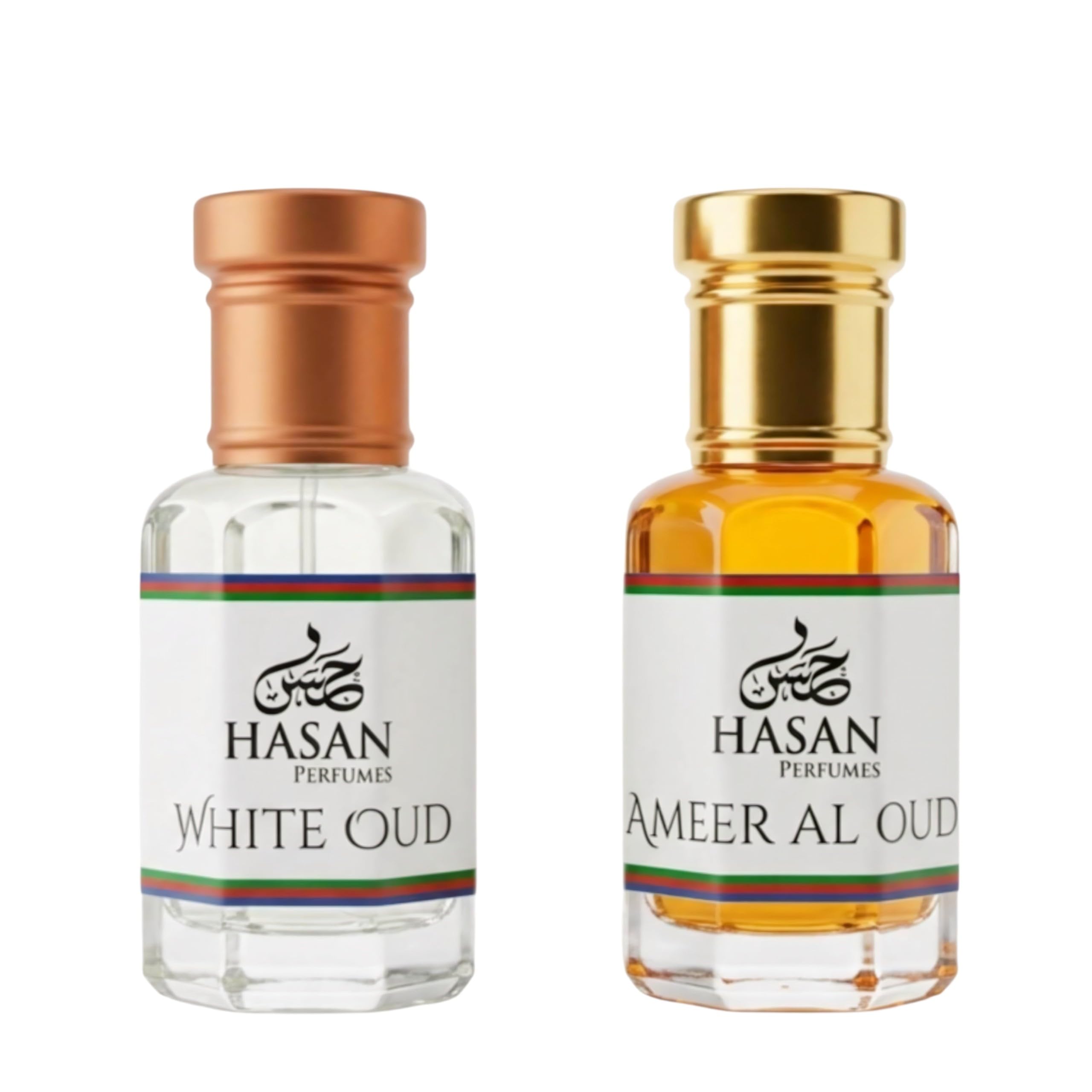Hasan, Ameer al Oud & White Oud Attar 6ml pack of 2, Long Lasting Attar, 100% Alcohol Free, Premium Oudh Fragrance, For Man.-image-1