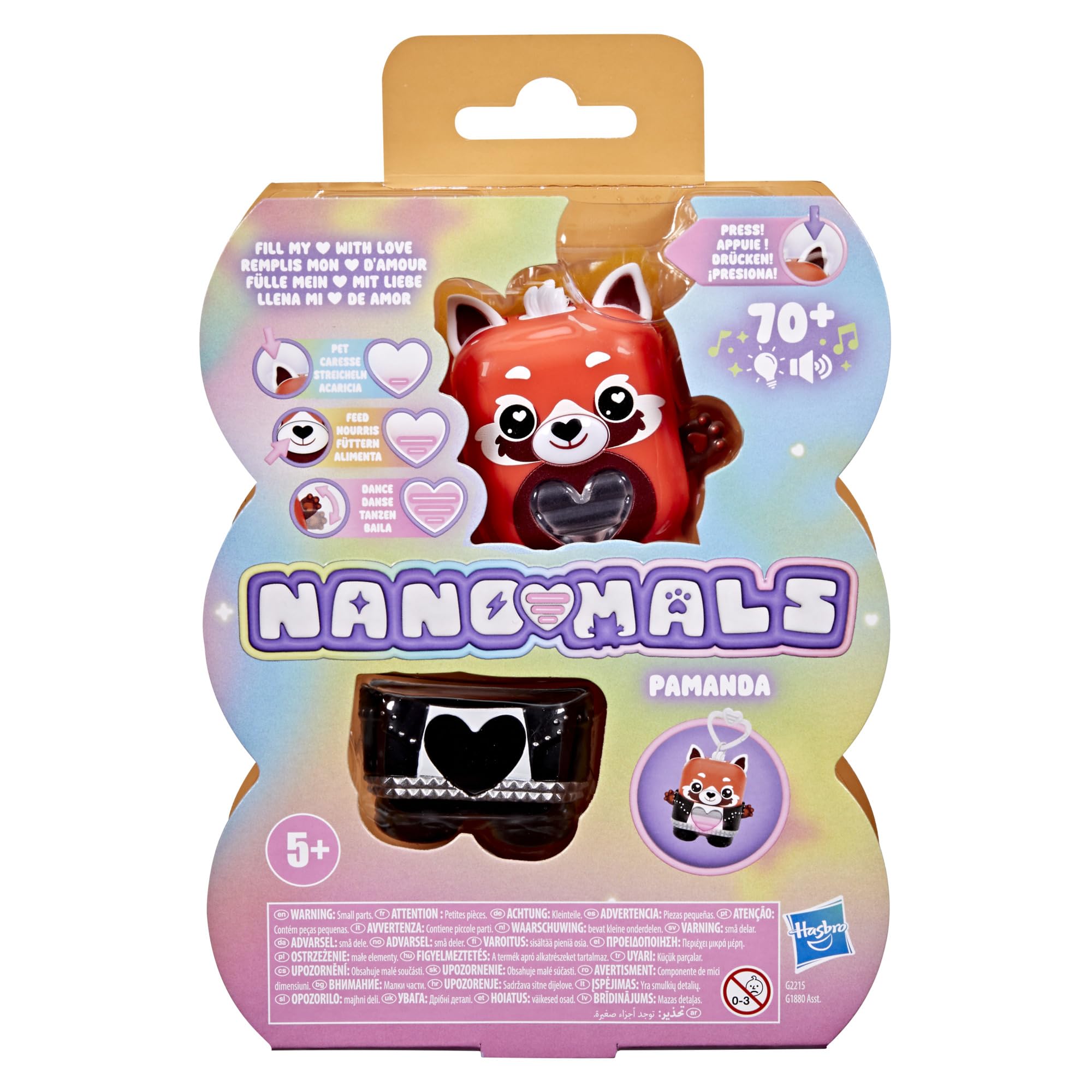 Hasbro Nano-mals Pamanda the Red Panda Electronic Fidget Pet, Rot, 6.9 cm (2.7 inches) tall - Image 2