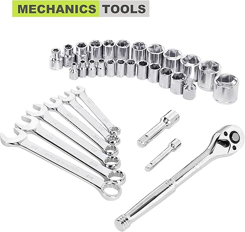 Miniatura 4 de FASTPRO Juego de herramientas para el hogar de 267 piezas, kit de herramientas de reparación para el hogar con bolsa de herramientas abierta de boca