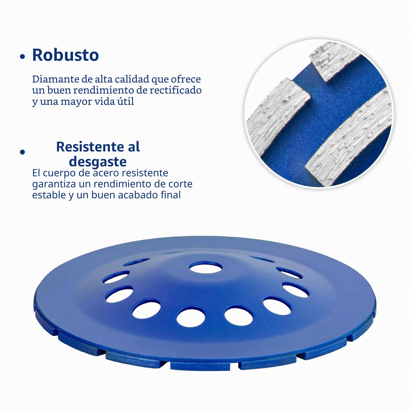 SALI premium diamond cup wheel 230x22.2mm double-row grinding disc, disco de diamante - universal para hormigón, piedra natural, adhesivo para baldosas y granito