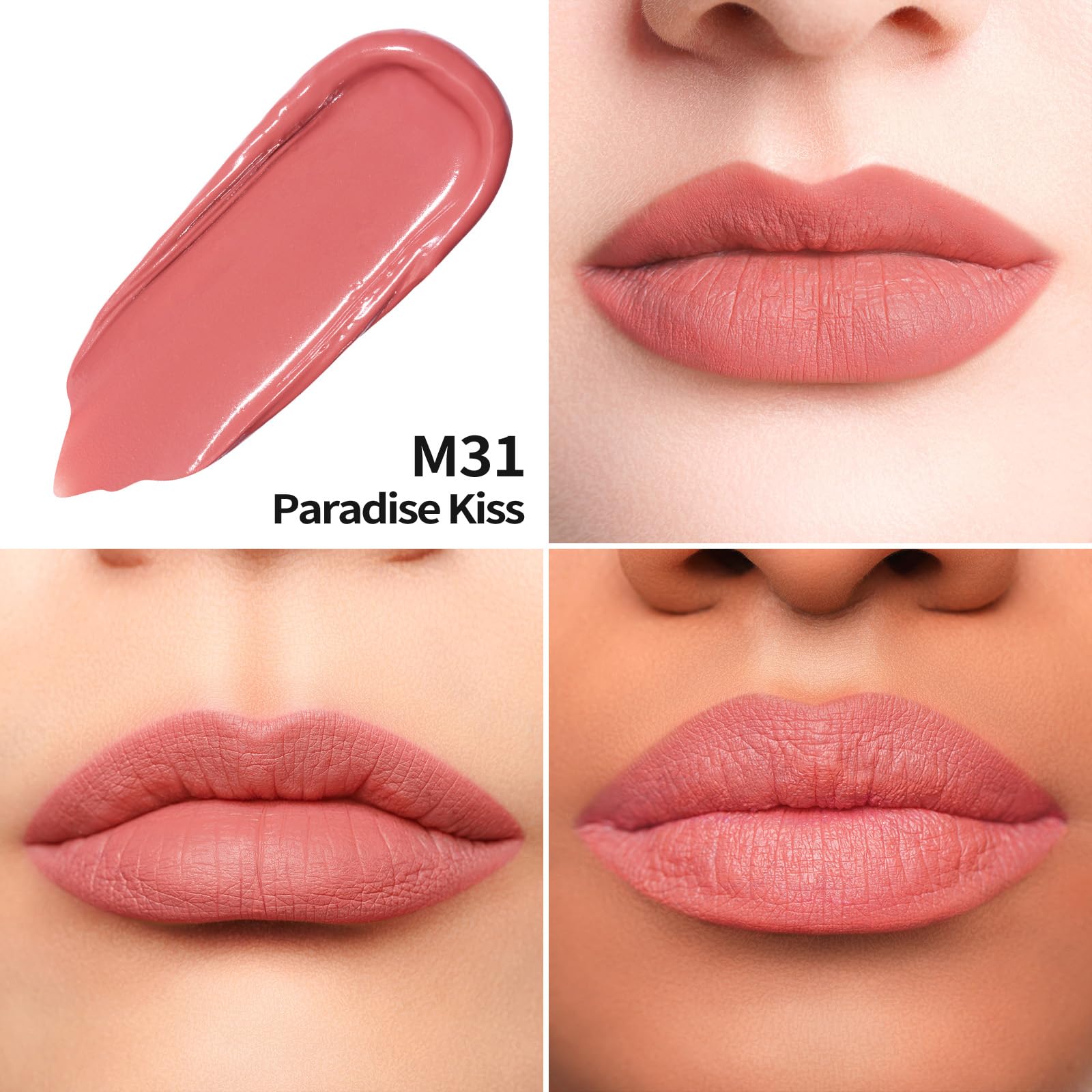 Oulac Matte Pink Lipstick for Women Liquid Lip Gloss Long Lasting Lip Stain, High Impact Lipcolour - Image 3