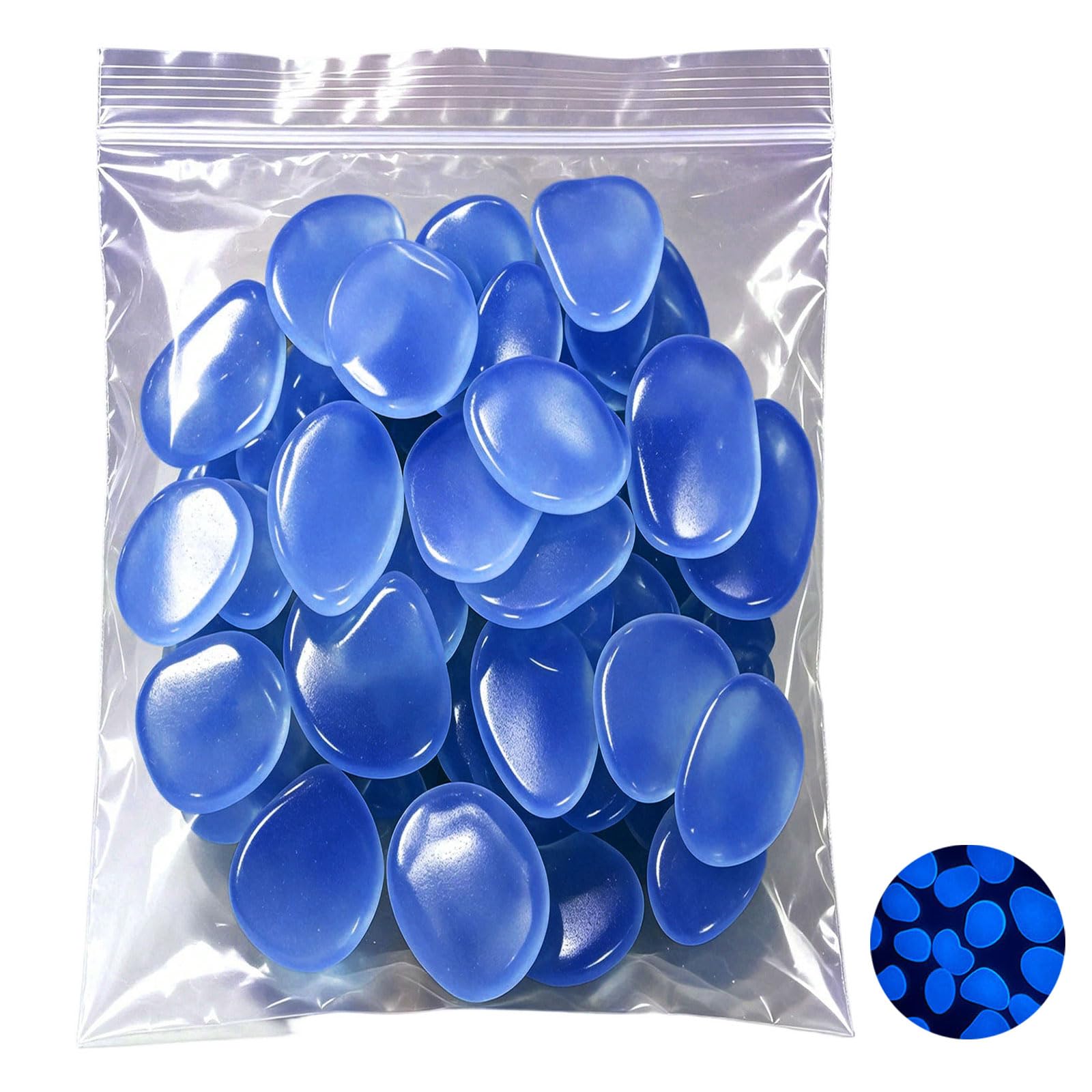 YWLUUOO 100PCS for Home Decoration Water Feature and Craft Projects Resin Glowing Rock Nighttimes Glowing Stone Fluorescent Shingle for Marinepark