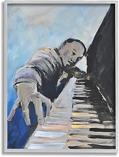 Stupell Industries Piano Player Blues Musician Expressive Painting
