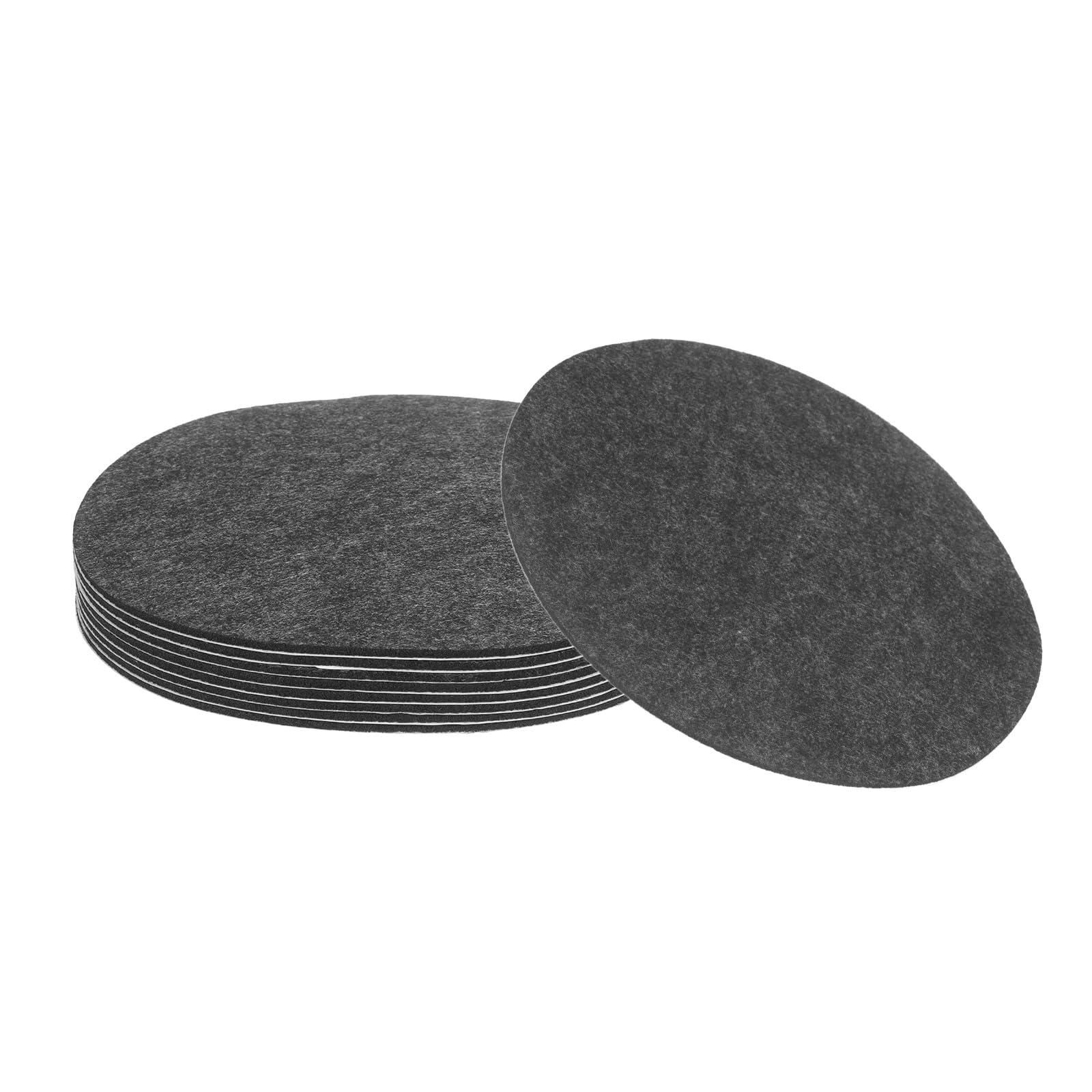 sourcing map 8Pcs Non Slip Felt Furniture Pads, 203mm Round Self Adhesive Felt Bumpers Noise Reducing Furniture Feet Floor Protector for Chairs Tables Furniture Legs (Gray 3mm Thick)