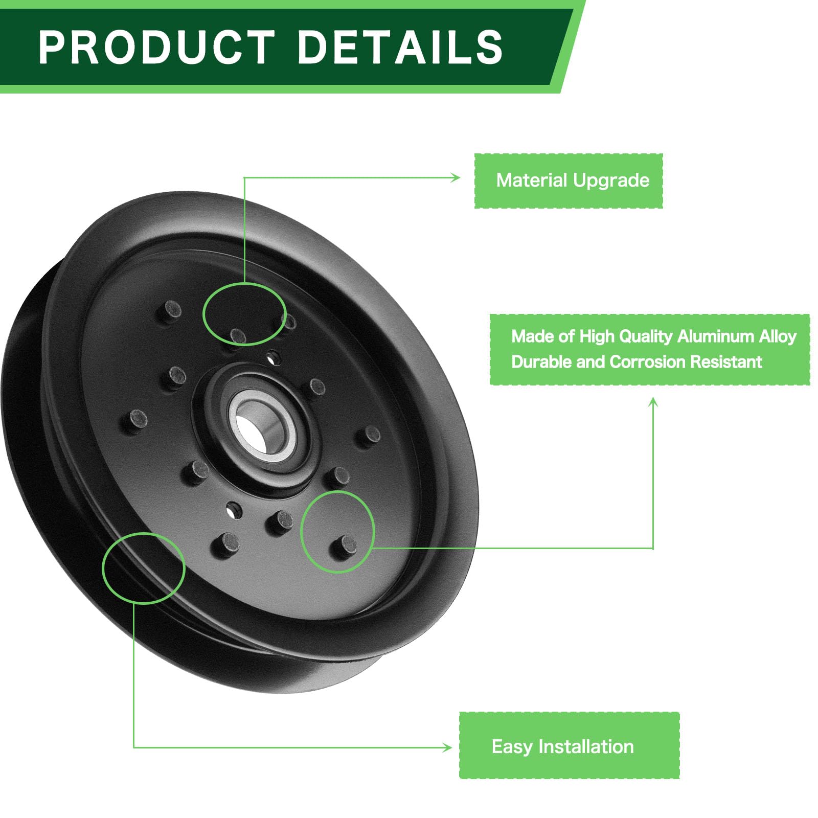 Amazon.com : TENGMUJX AM143737 Gen uine Idler Pulley Replaces