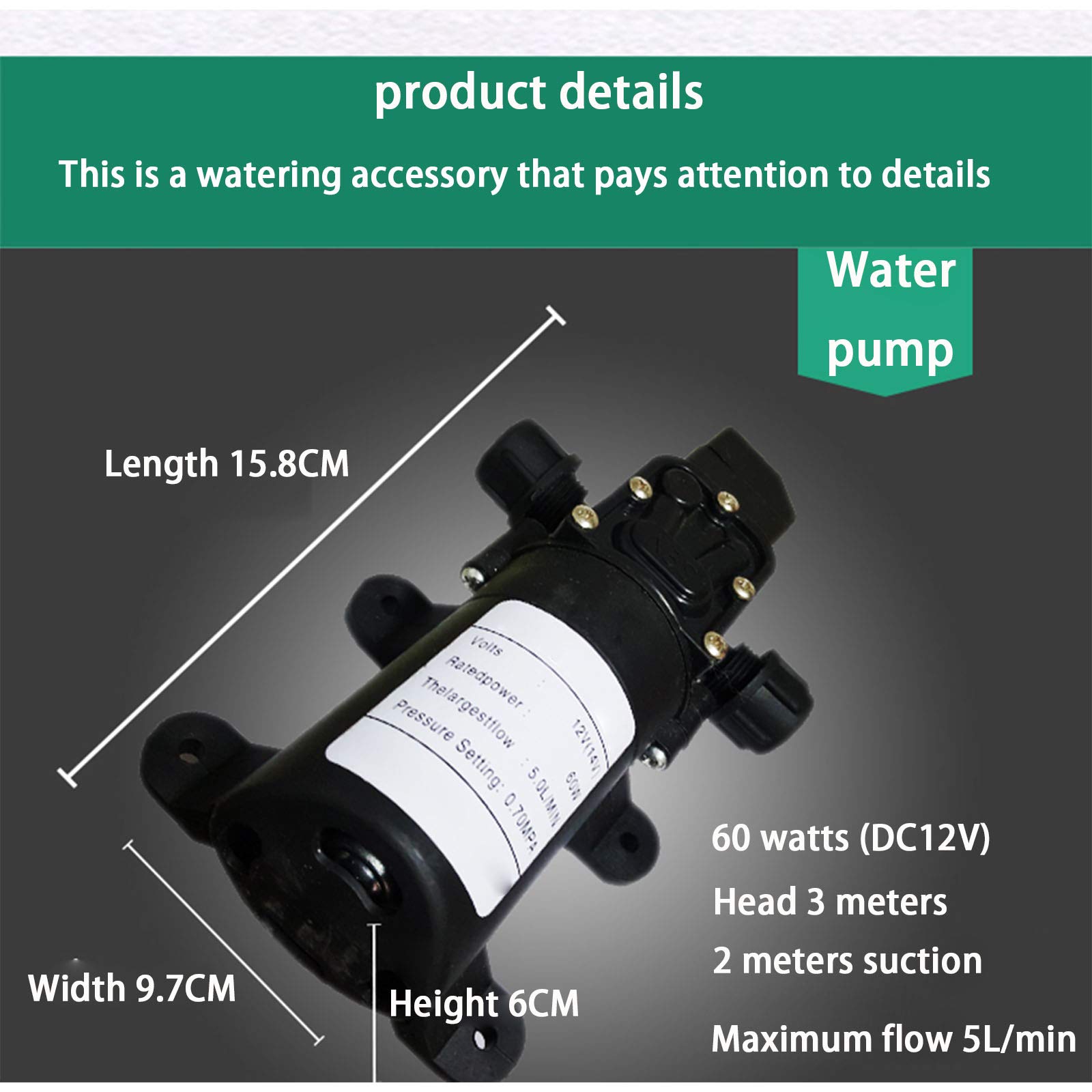 Kit Irrigazione a Goccia Sistema Fai Te per Micro Irrigazione Giardino Kit Irrigazione a Goccia con Pompa Acqua 60 W E Timer per Piante in Serra Aiuole Patio Prato