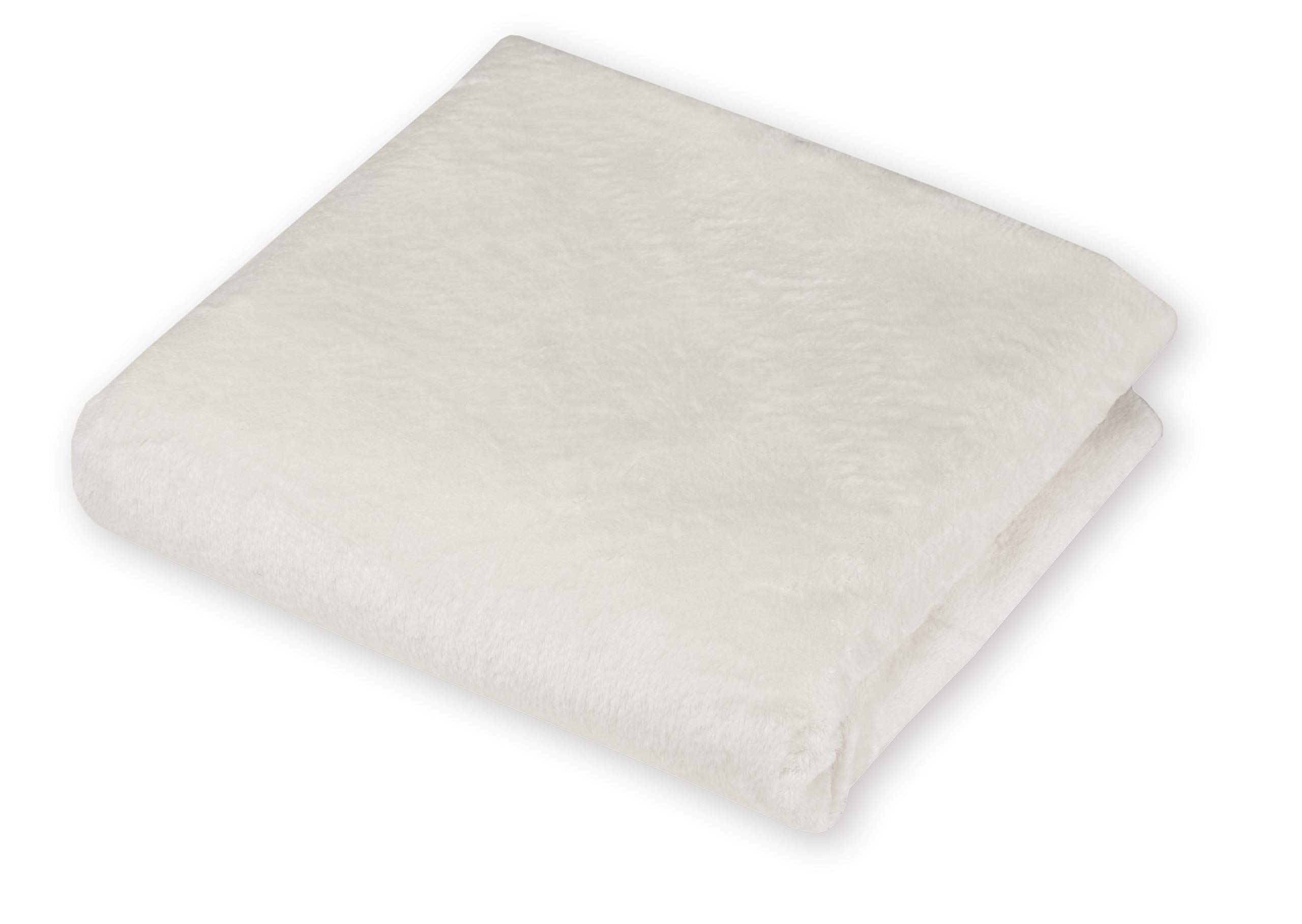 American Baby Company Heavenly - Sábana Bajera Ajustable de felpilla Suave para Cuna, 71 x 132 cm, cálida y acogedora, sábana de felpilla Neutra, Color Marfil, para niños y niñas, se Adapta a