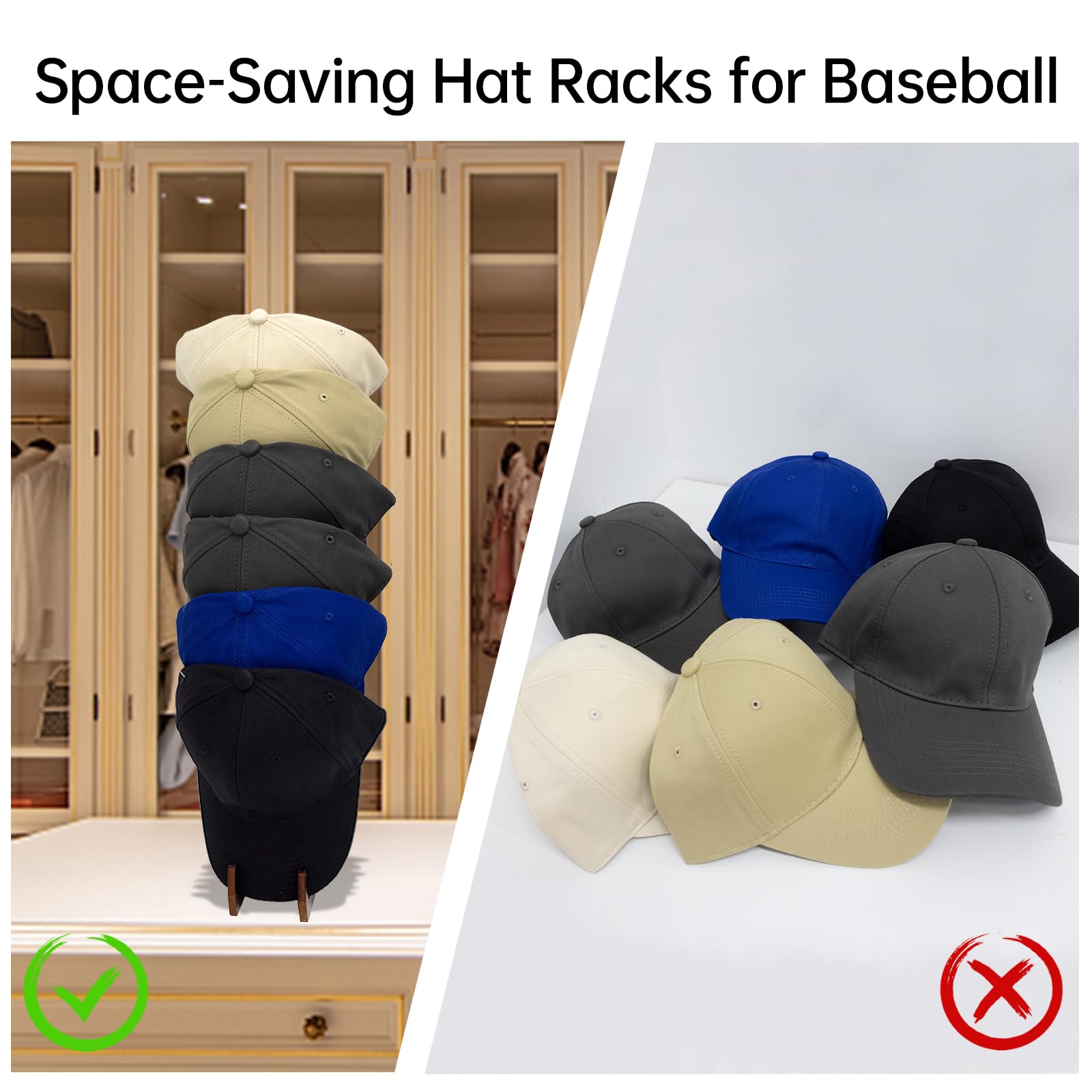 Hutablage Aus Holz – Organizer Für Bis Zu 20 Baseballcaps & Mützen