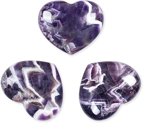 Miniatura 5 de SMQ Piedra de corazón de amatista natural de 2.362 in, piedra preciosa pulida, palma de bolsillo, cristales de chakras grandes y piedras curativas,