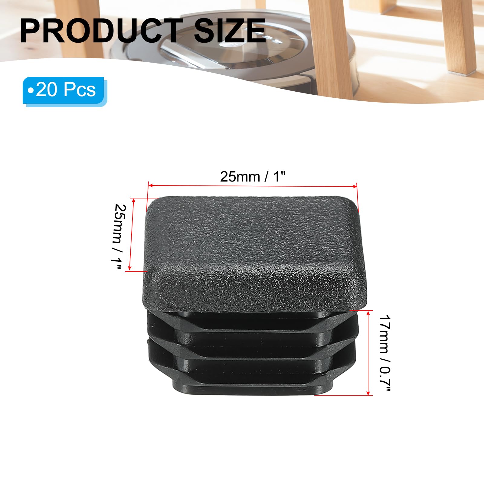 PATIKIL Square Plastic Hole Plugs 1inch - Image 2