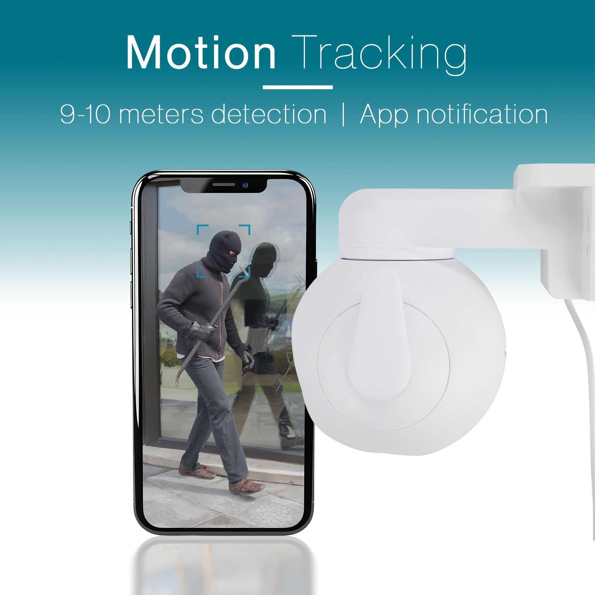 Zewnętrzna kamera WiFi Smart PTZ, 1080P, Dualband (2,4 / 5 GHz), noktowizor na podczerwień, wykrywanie ruchu, dwukierunkowy dźwięk