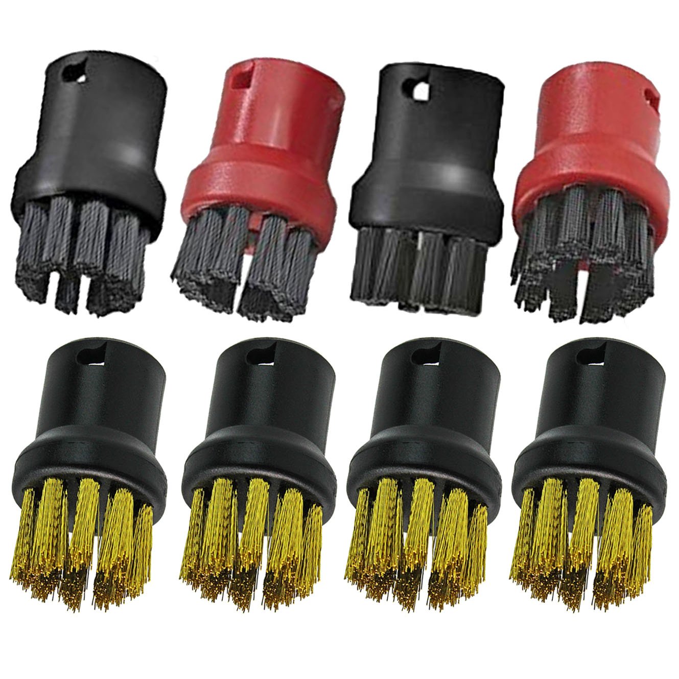 SPARES2GO Nylon + Laiton Buse Buses D'outils compatible avec Karcher Nettoyeurs à Vapeur (Paquet de 8)