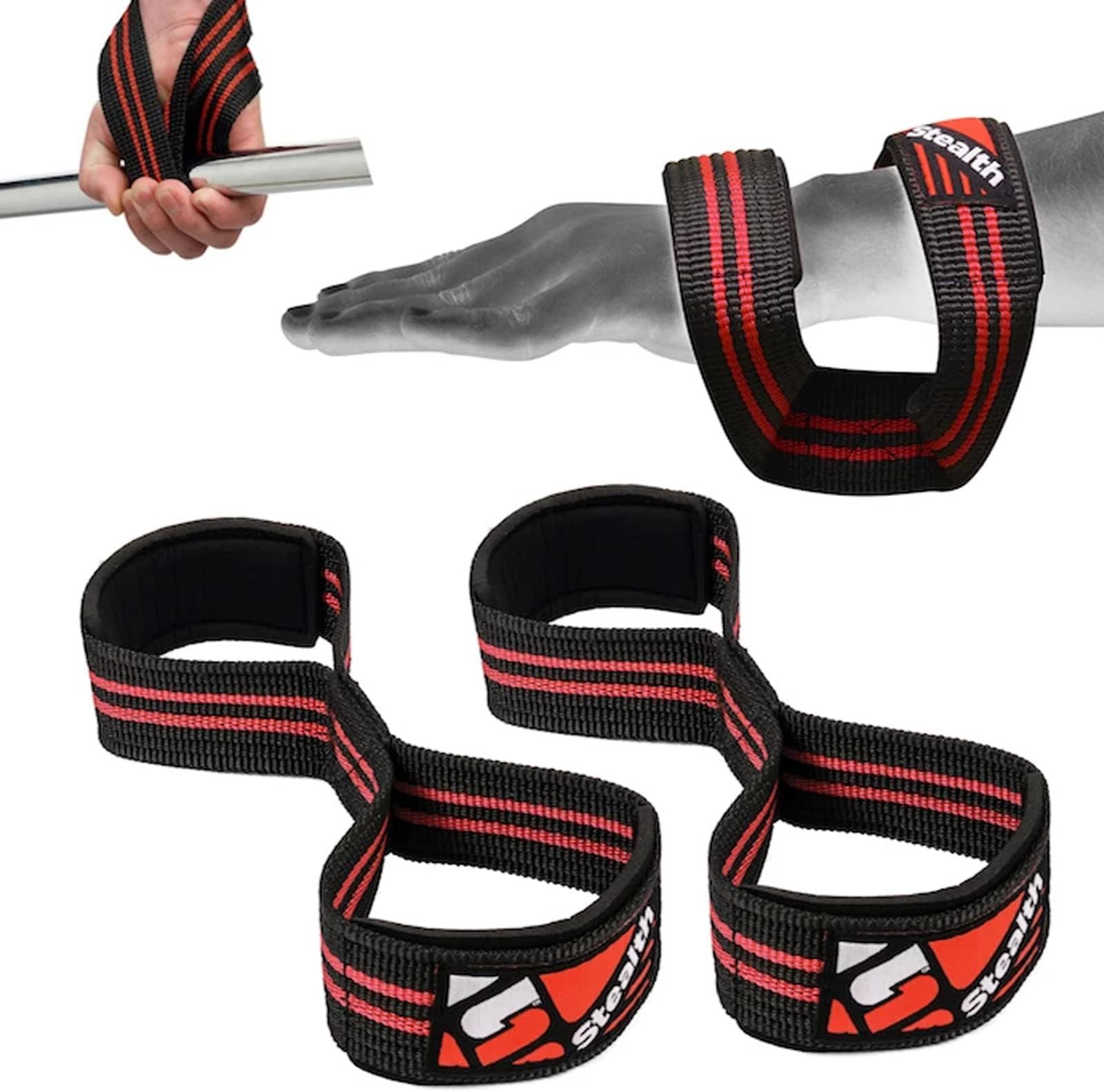 Stealth Sports Figure 8 Lifting Straps Padded Lifting Straps Weight