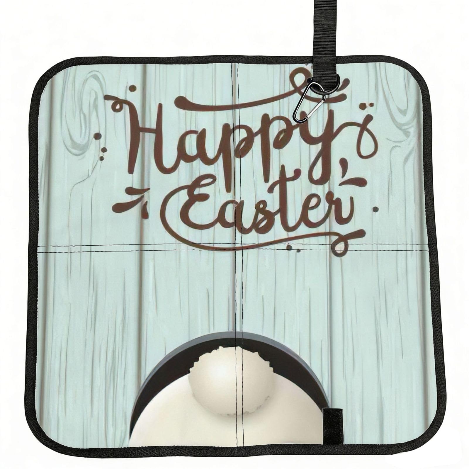 bghdfa Lovely Easter Rabbit Colors Eggs Bunny Print Outdoor Sitting Mat Waterproof Oxford Cloth Seat Cushion Folding Foam Camping Seat For Picnic