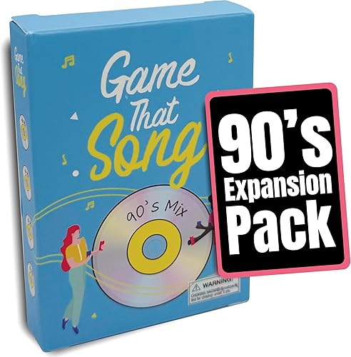 Game That Song Expansión Mix de los 90  50 cartas nuevas  Juego de cartas de música para la familia, adultos y adolescentes. Divertida, adictiva y