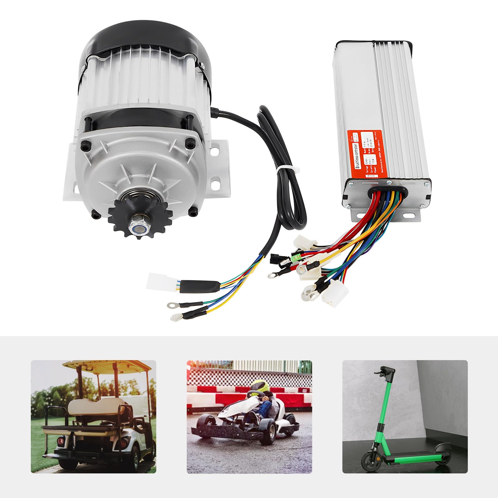 Moteur électrique sans balais 750 W 48 V avec contrôleur pour tricycle E-Bike Moteur DC sans balais