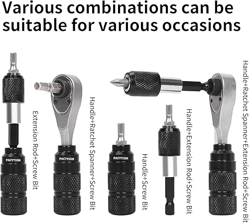 Miniatura 3 de Kit de herramientas para bicicleta, kit de reparación de bicicletas, juego de mini llaves de trinquete con 10 brocas, destornillador de trinquete 14