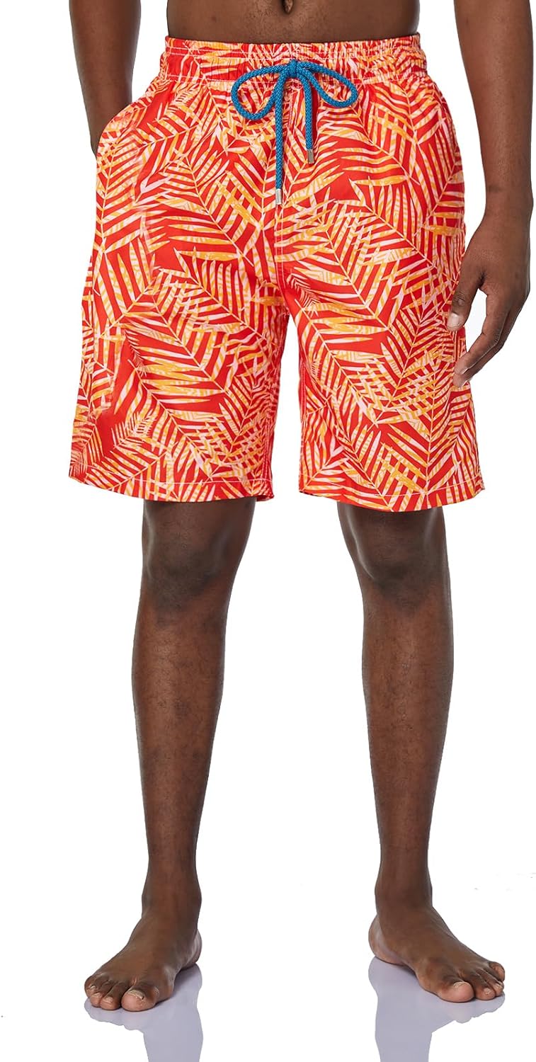 SIX ISLANDS Quick-Dry Swim Trunks - Comfortable Mens Boardshorts, 9" Inseam, Variety of Tropical & Classic Designs