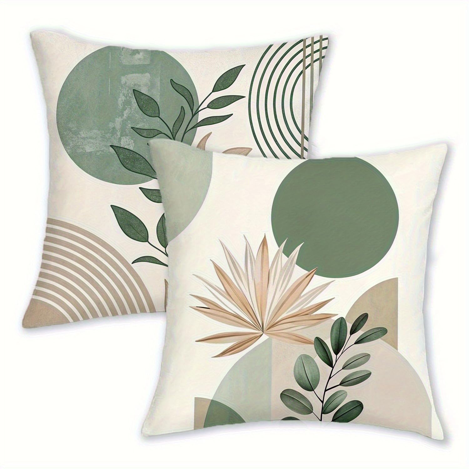 PVOODIRE Boho Cushion Covers 45x45cm Short Plush 2 Pack - Decorative Throw Pillow Covers No Insert for Indoor Outdoor Sofa Bedroom Best Boho Decor โ image 1