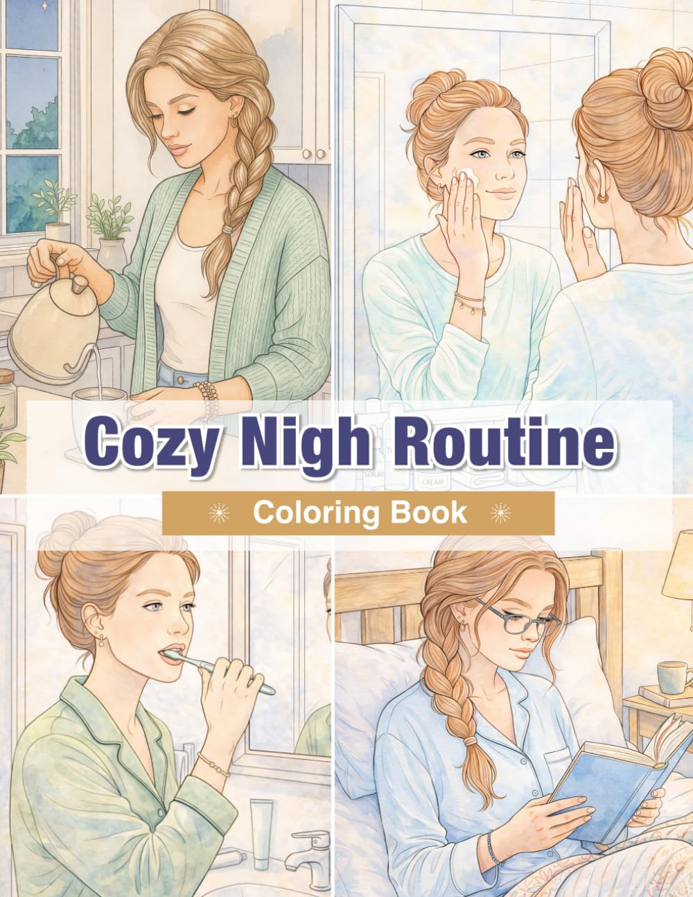 Cozy Night Routine Coloring Book: Relax Before Sleep and Calm Your Mind