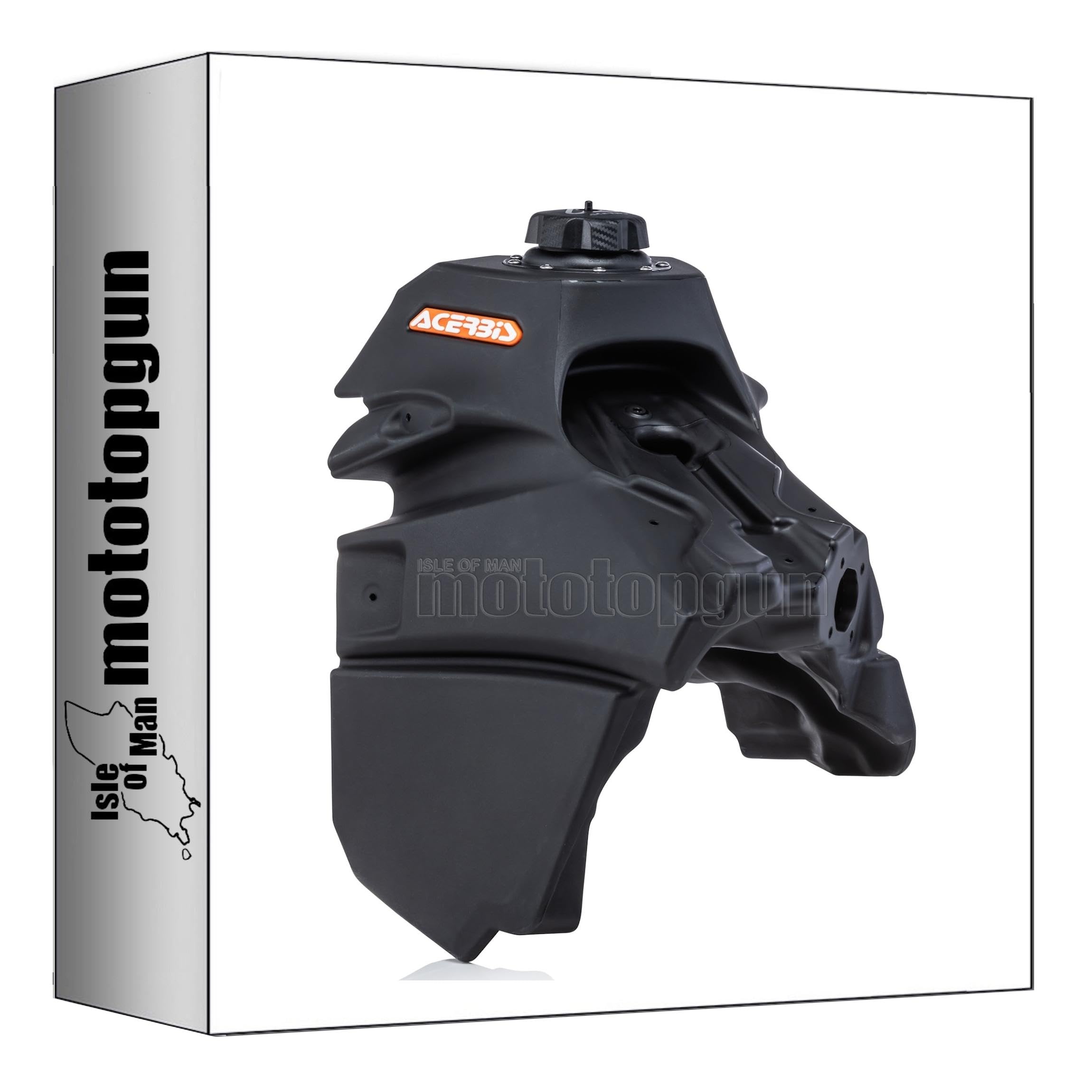 Tanque Acerbis KTM EXC 250 TPI negro para rutas largas de enduro de fin de semana 3