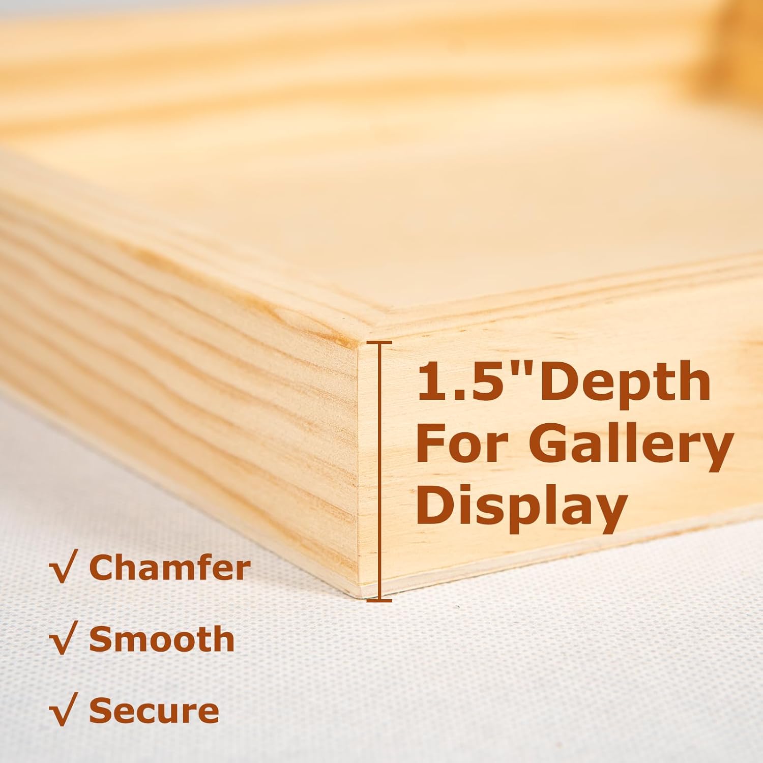 DJAR Wood Canvas Panels for Painting, 2 Pack of 12 x16’’ Wooden Canvas Panels for Paint Pouring, Art Crafts, Acrylic and Oil Painting