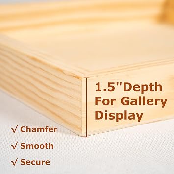 DJAR Wood Canvas Panels for Painting, 2 Pack of 12 x16 Wooden Canvas Panels for Paint Pouring, Art Crafts, Acrylic and Oil Painting