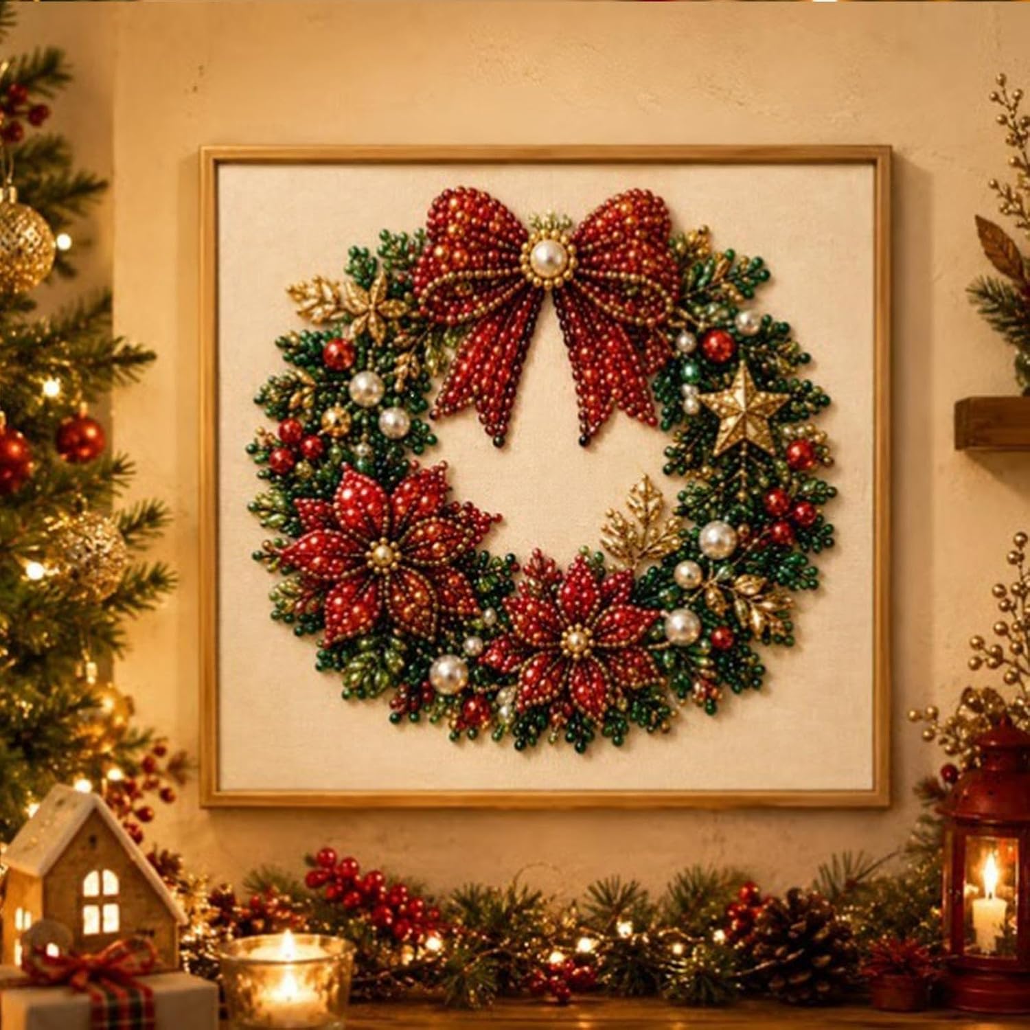 Christmas Pearl Art Kit Classic Peel-Stick Collectible Decoration image 3