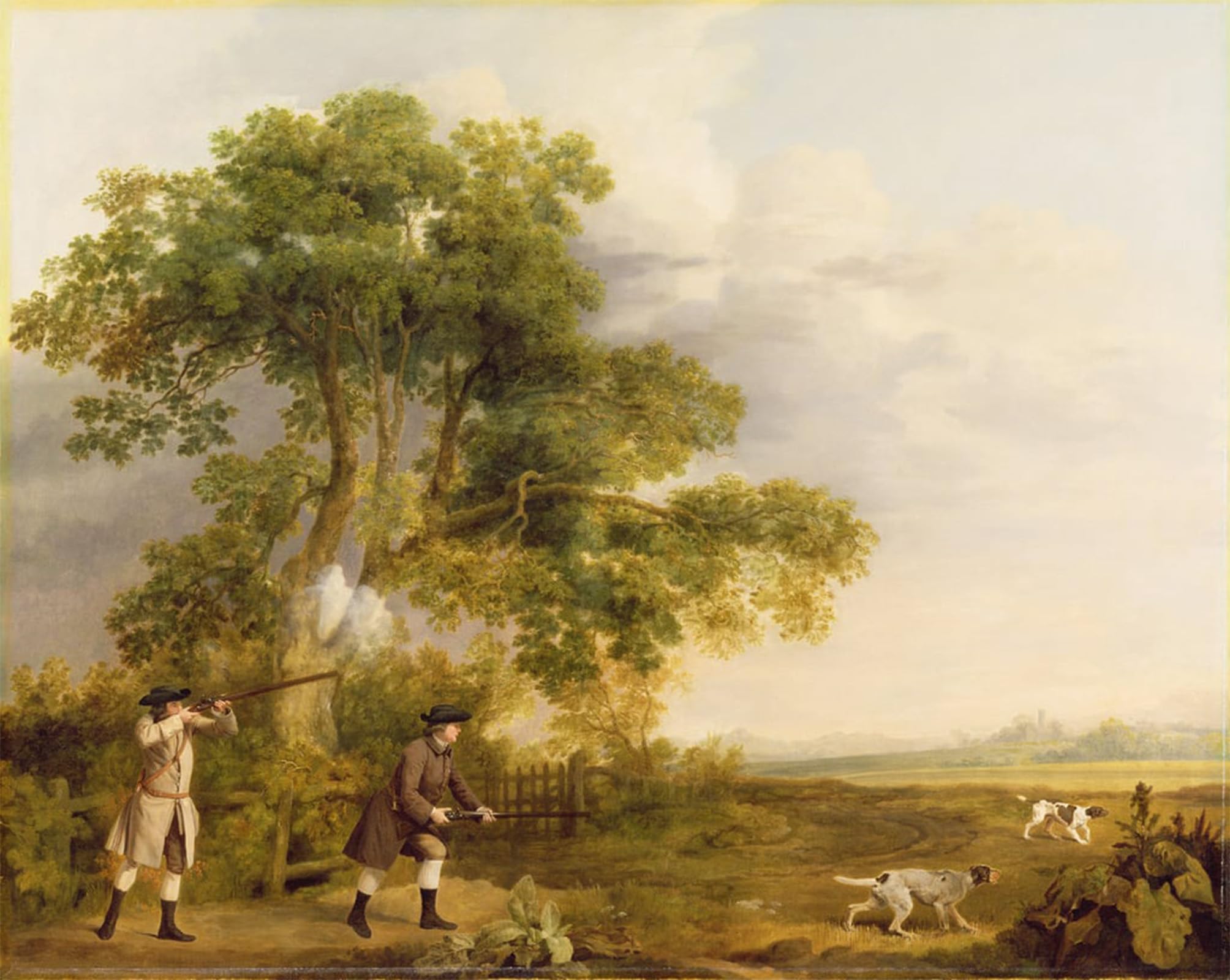 ARTXLXXBN Famous Painting Art Wall Decor Abstract Art Picture Two Gentlemen Shooting by George Stubbs Animal Pictures for Home Decor 60x90cm