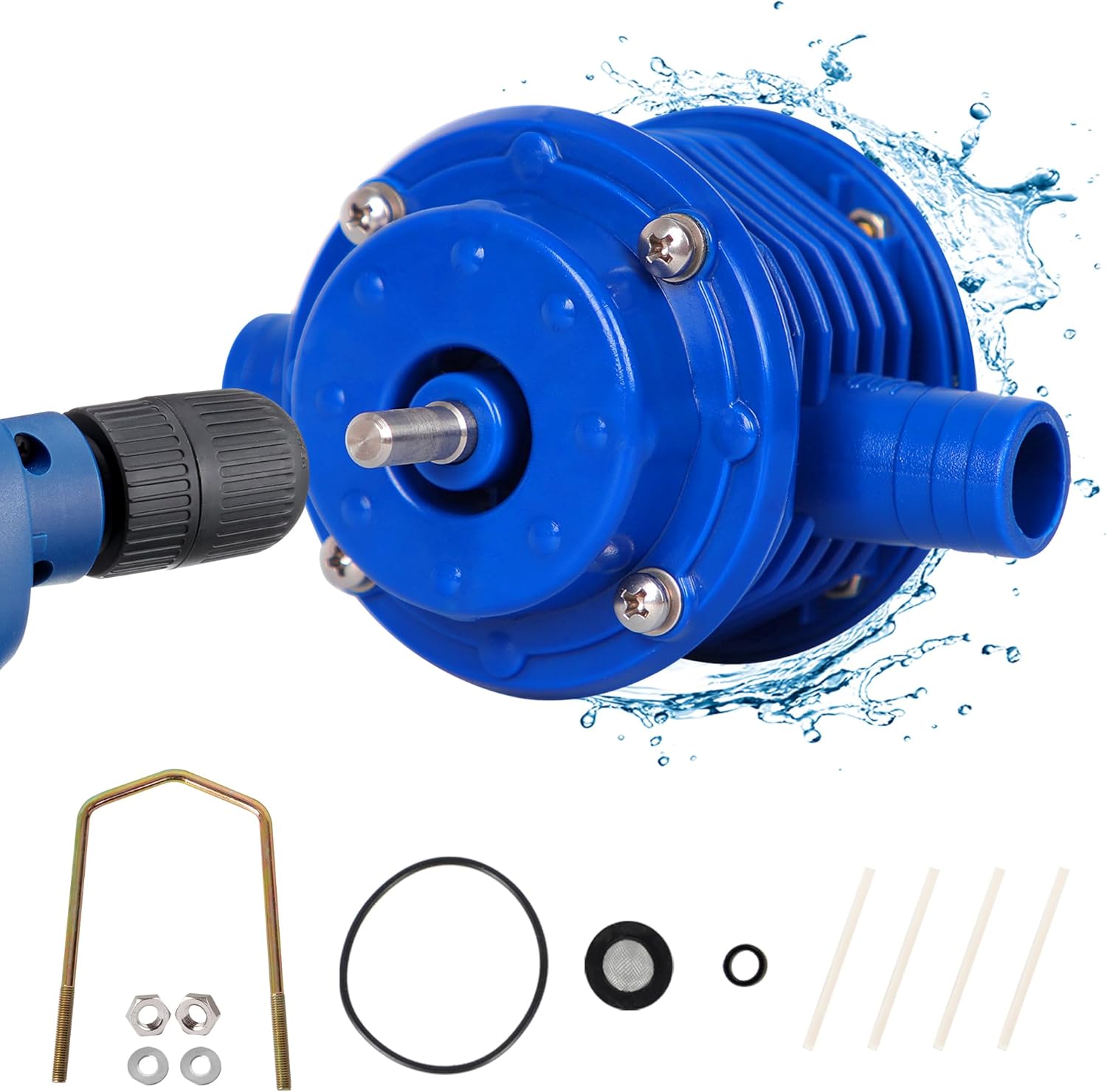 ORIENTOOLS Drill Power Water Pump Blue Drill Pump 2400L/H Drill Water