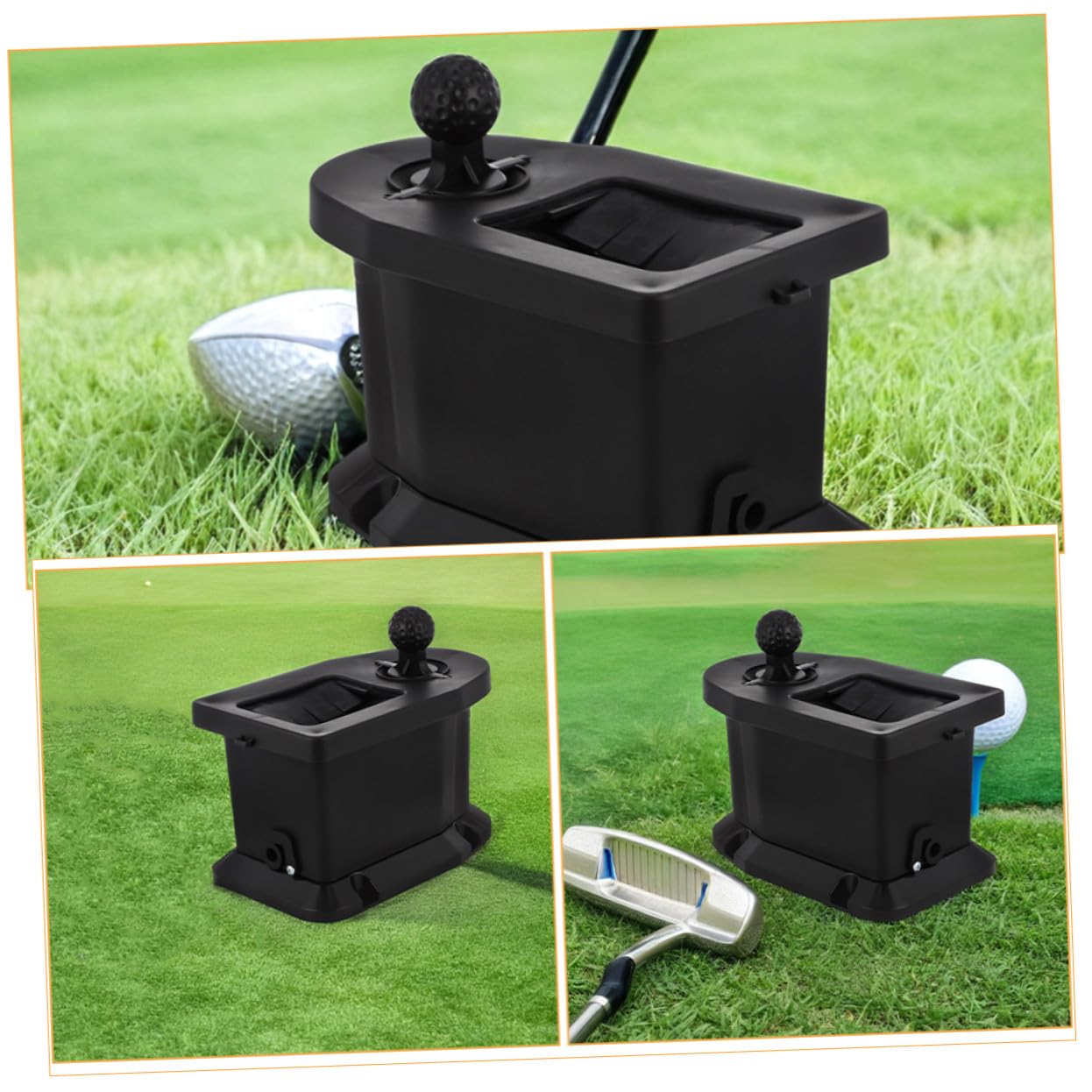 SUPVOX Limpiador Manual de Palos de Golf y Bolas para Carrito | Plástico Negro, Limpieza Eficaz en Exterior y Viaje, Accesorio para Entrenamiento de Putting
