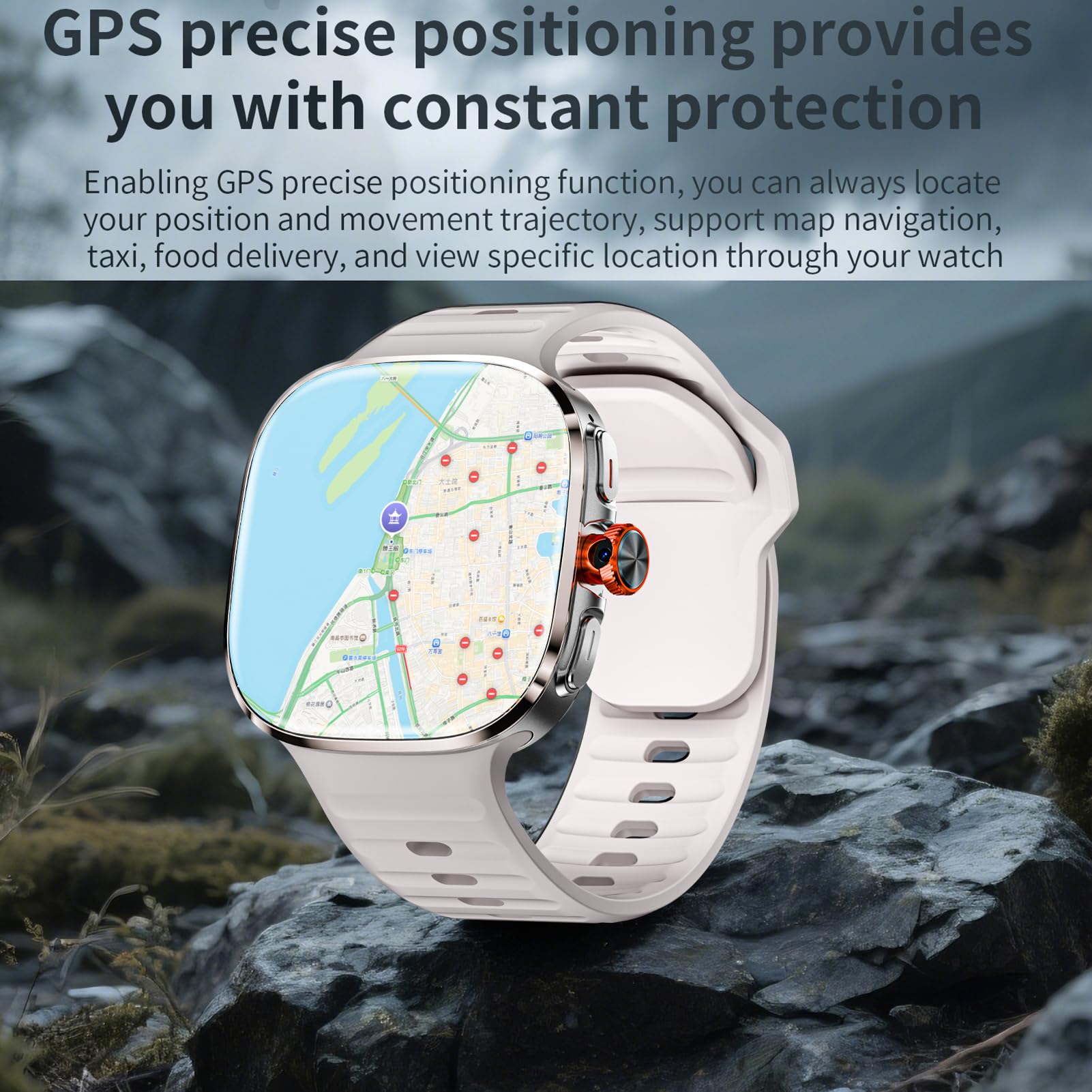 Lazmin112 Inteligentny Zegarek 4G, Wi-Fi, Gps, Bt, Tłumaczenie Ai, Połączenia Telefoniczne, Gniazdo Karty Nano Sim, Monitor Aktywności Fizycznej, Nfc, Aparat Fotograficzny, 32 Gb (Złoty)