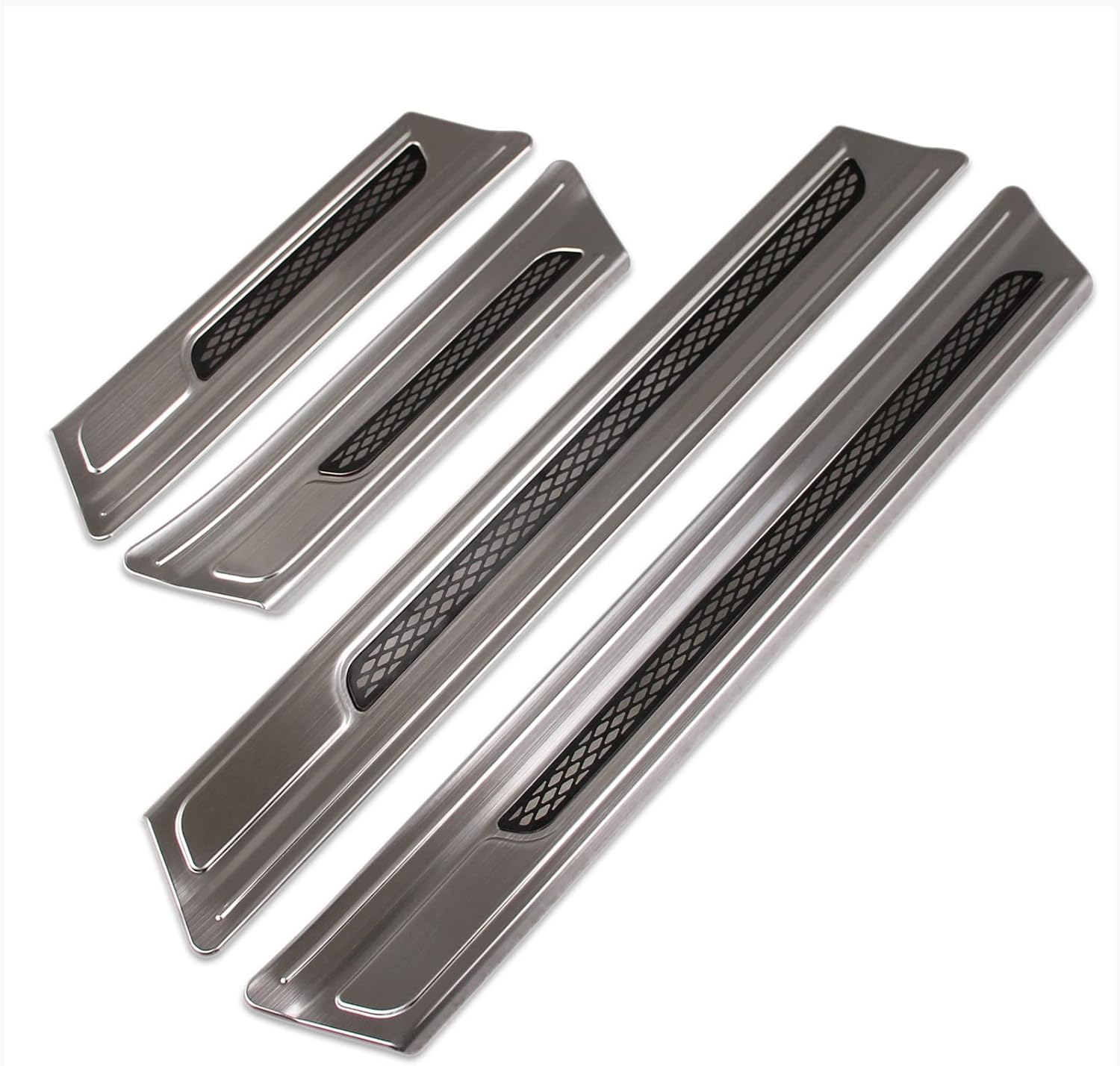 Beautost Fit for Honda CRV CR-V 2023 2024 2025 2026 Outside Door Sill Scuff Plate Guard Cover Trims (Black)