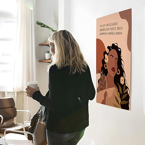 Miniatura 10 de LOLUIS Inspirational Quotes Wall Art, Afirmaciones Positivas Regalo Decoracion Para Mujeres Ninas, Spanish Quotes Posters (Custom Framed  Canvas,