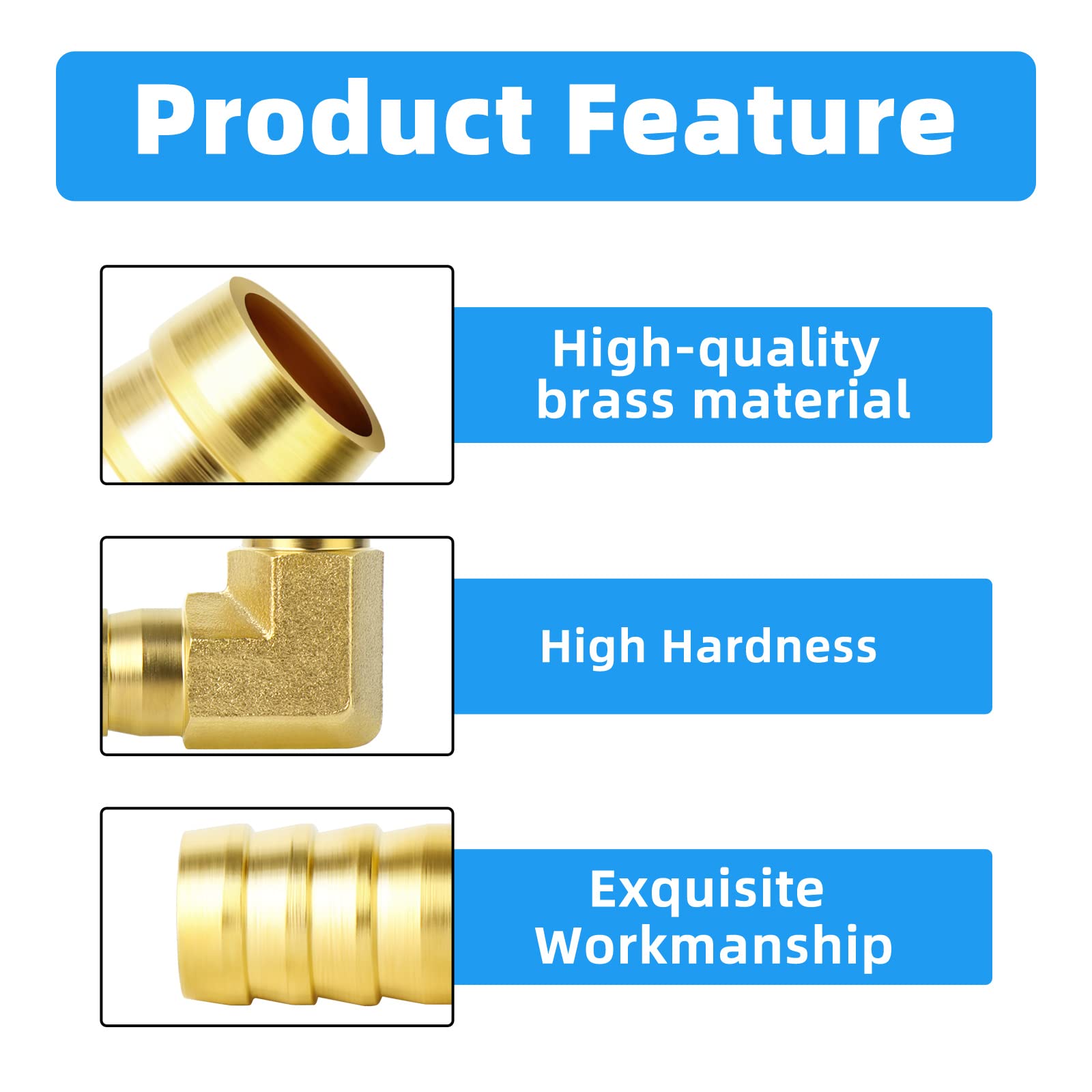 Sxutop 4er Set Schlauchverbinder Aus Messing - 90° Winkeladapter Für 16mm Schläuche Inkl. Klemmen