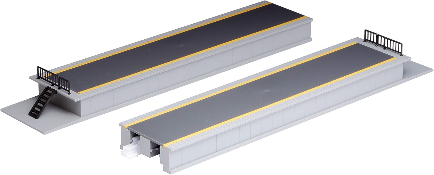 Kato 23-152 Urban Platform DX (Island Platform End B) N Gauge 9mm Gray, Black, White