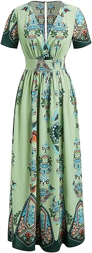 Miniatura 5 de Vestidos de talla grande para mujer, vestido de verano 2023, elegante, sexy, entallado, para invitadas de boda, vestido largo bohemio floral de moda