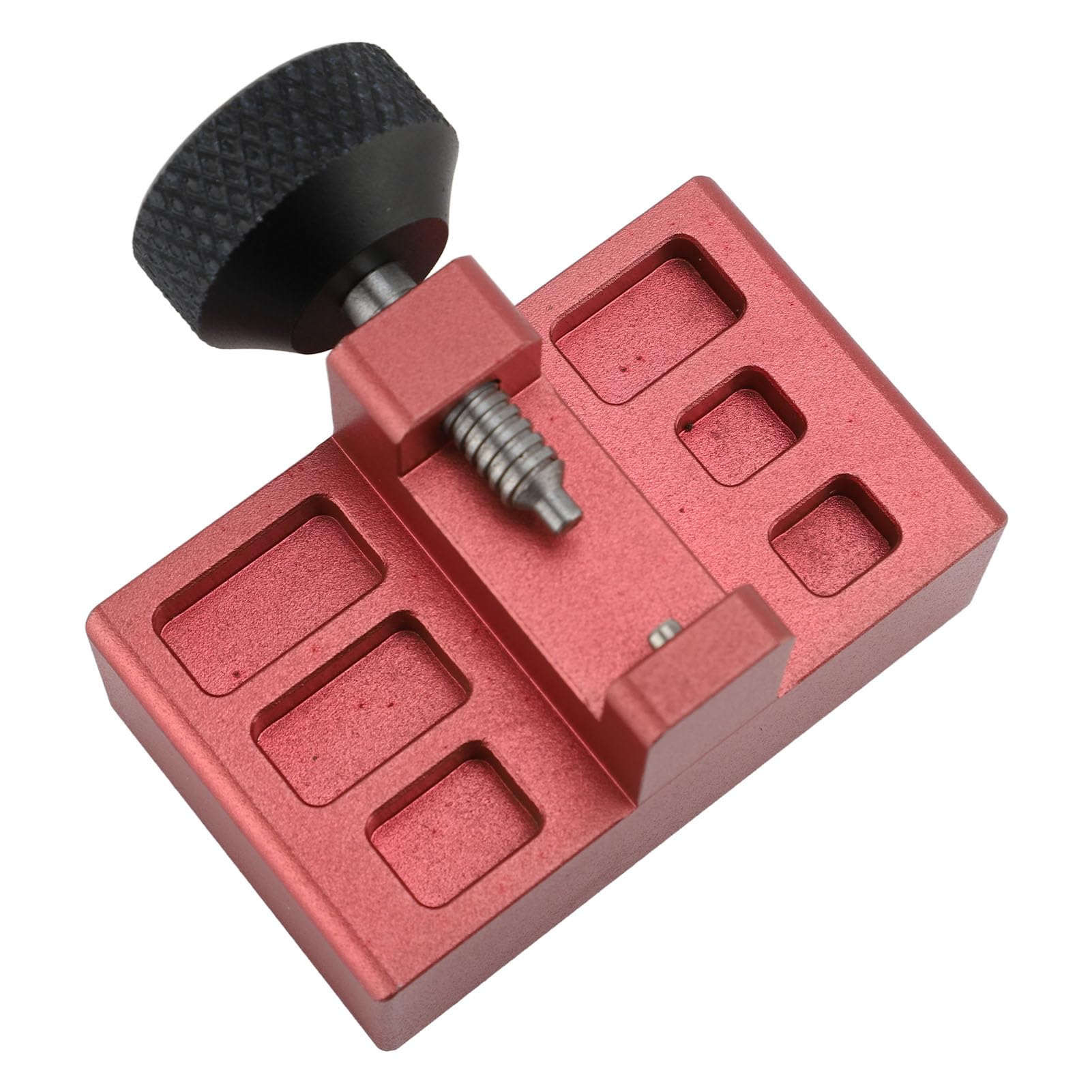Herramienta para Curvar la Correa del Reloj, Regulador de Correa de Aleación de Aluminio para Quitar el Pasador de Ajuste de la Longitud de la del Reloj (Roja)