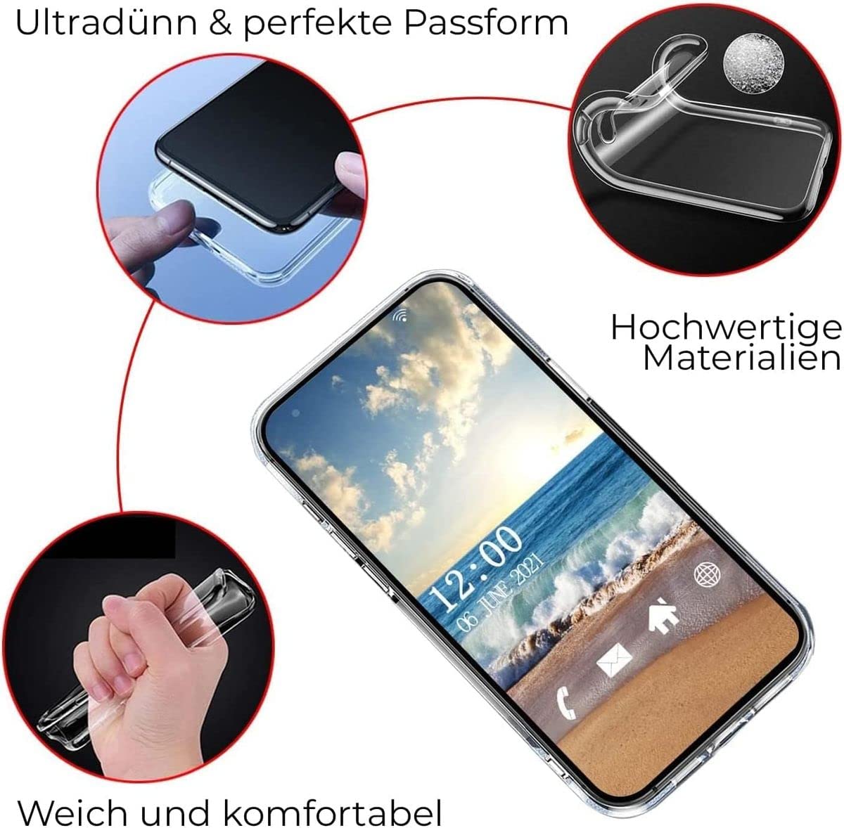 Protezione Handyhülle per Xiaomi Redmi 3s Case Cover Borsa