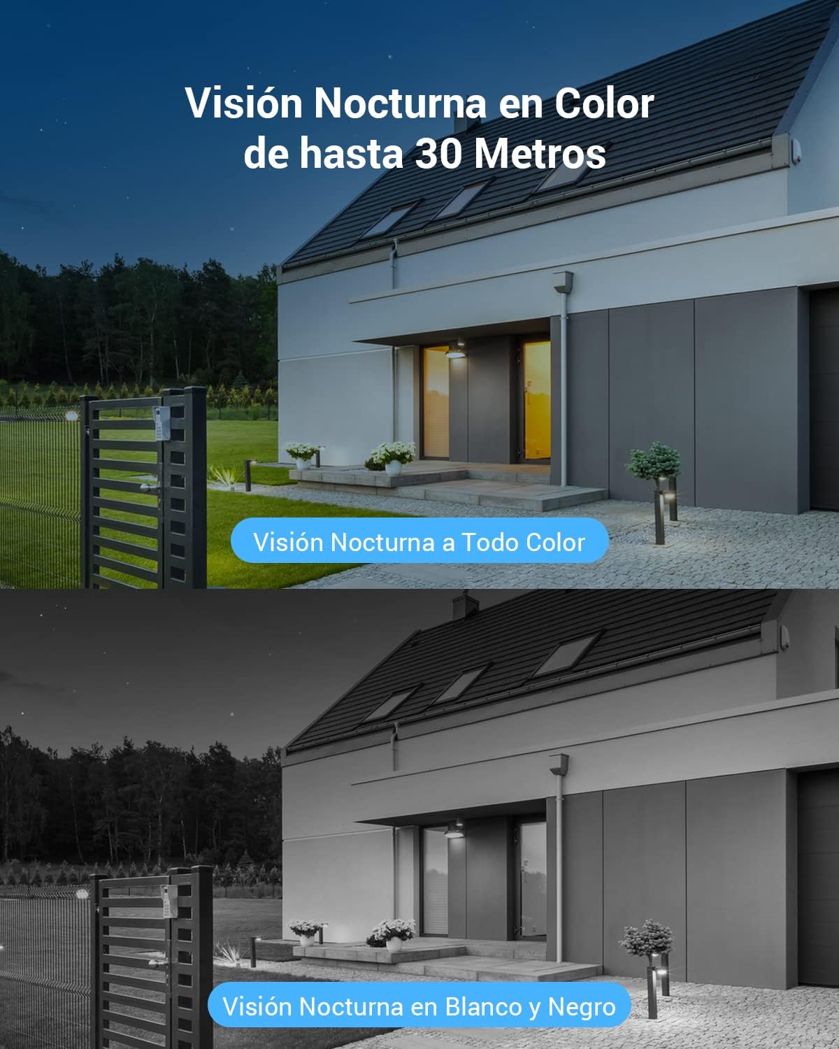 EZVIZ C3TN 2K Zewnętrzna Kamera Monitorująca WiFi z Kolorowym Nocnym Widzeniem, Alarmem Syreną i Błyskiem, Odporność na Warunki Atmosferyczne IP67, Wykrywanie Osób