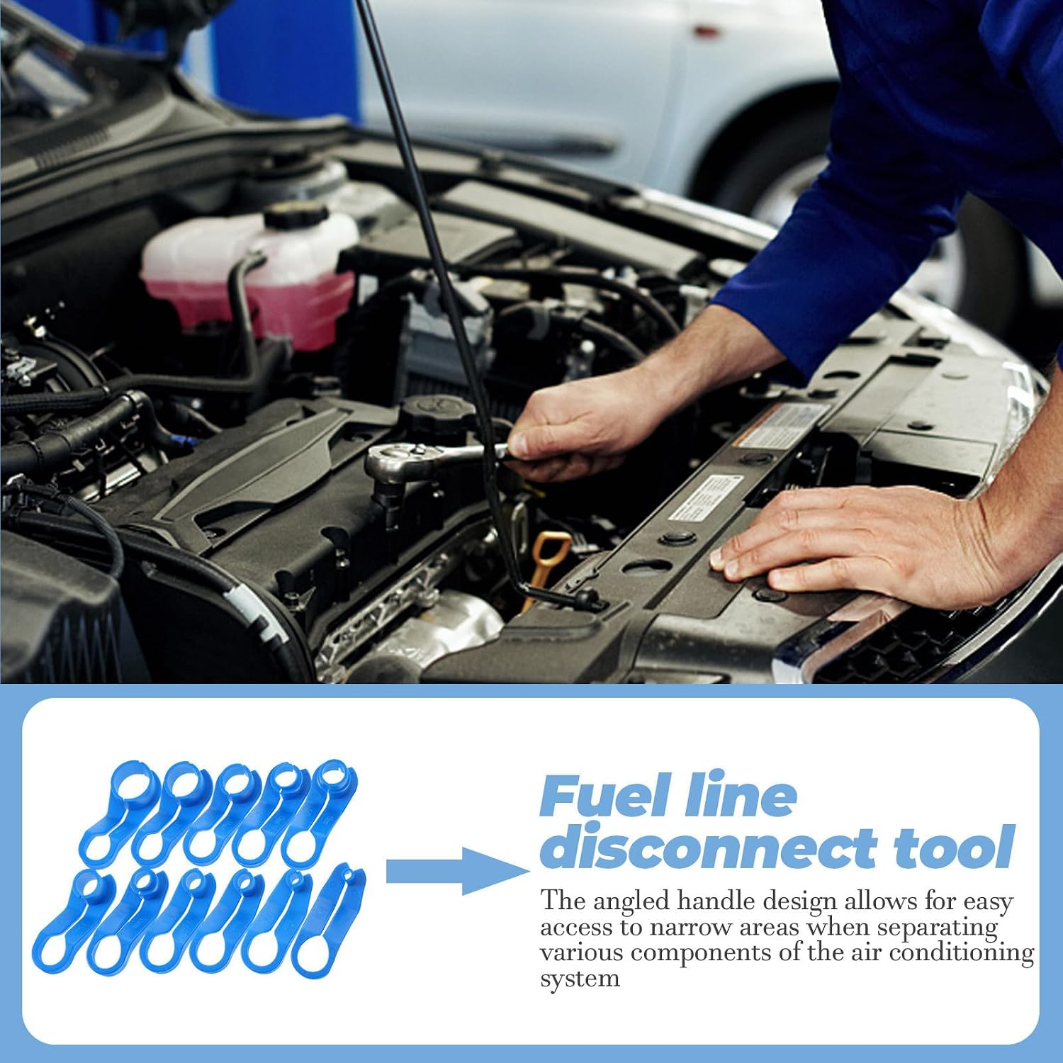 NUOBESTY Fuel Line Quick Disconnect Removal Tool for Couplings and Lines