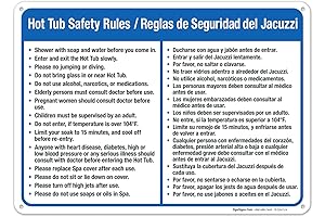 Sigo Signs Hot Tub Safety Rules Sign