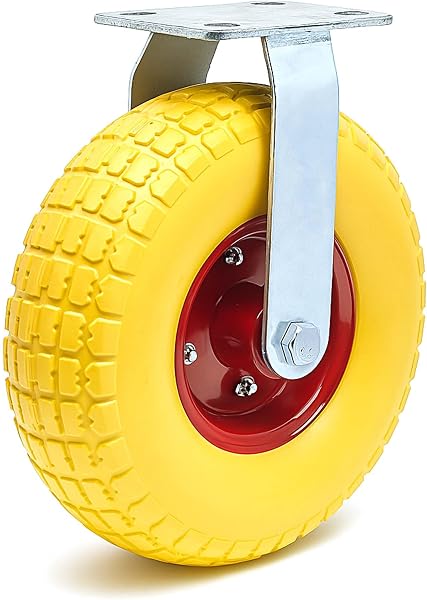 Fixed Castor 258x78mm Puncture-proof with Metal Rim and Fixture - 1