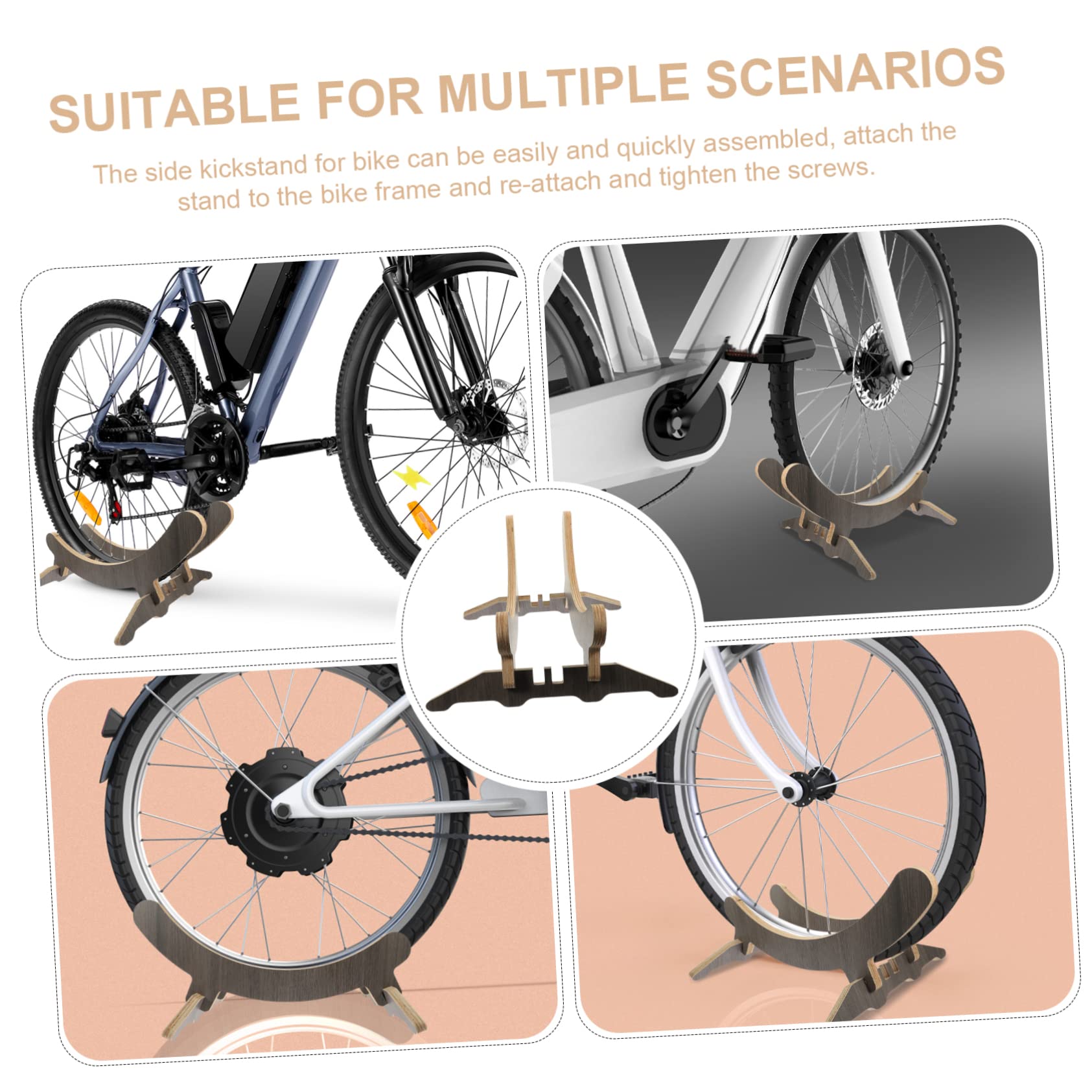 Mipcase Nonslip Bike Kick Stand Bracket for Easy Parking Versatile Bike Parking Rack for Mountain Durable Stable Support for Uneven Ground