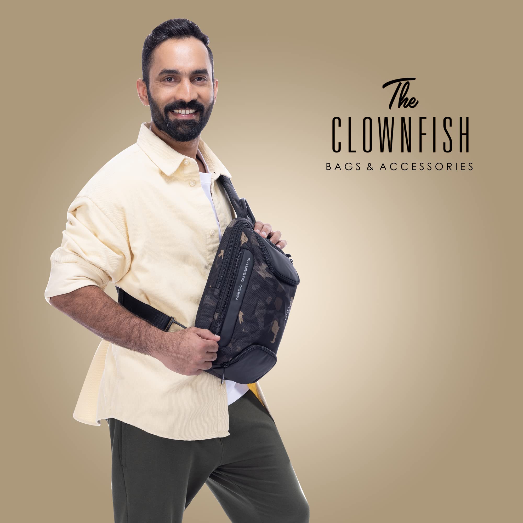 THE CLOWNFISH Bolsos bandolera, mochila bandolera, bolsa de hombro, bolsa de pecho, resistente al agua y a los arañazos, antirrobo con puerto USB, se adapta a iPad de hasta 11 pulgadas, bolsa