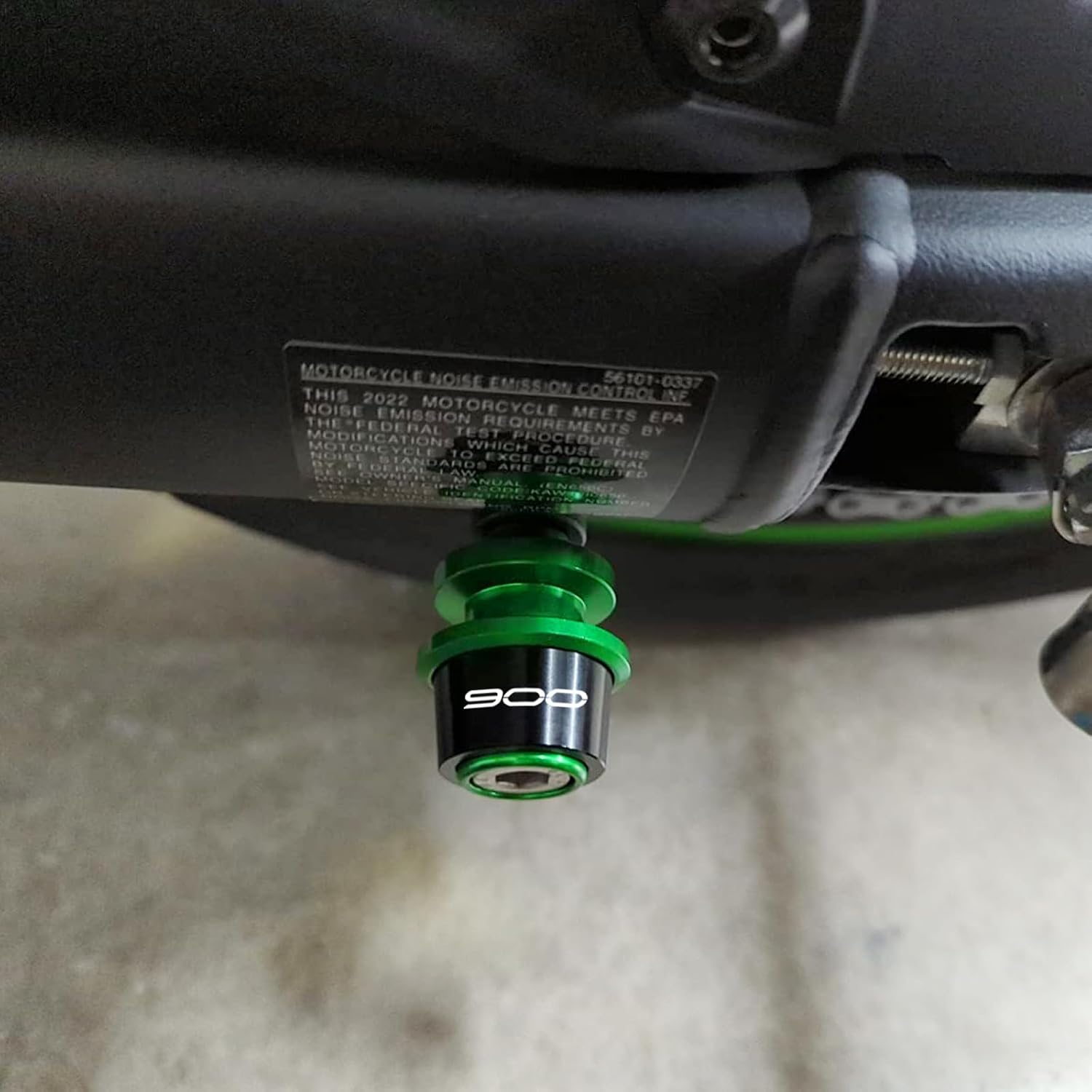 MOWOK Fit for Kawasaki Z900 Z900RS Z900SE Z 900 RS SE 2017-2025 Motorcycle Accessories M8 Swingarm Spools Sliders Swing Arm Paddock Stand Screws (Green)