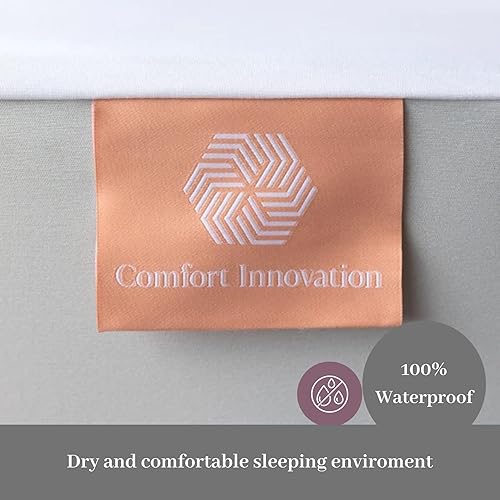 Miniatura 3 de Dreamfit DreamComfort - Lujoso protector de colchón impermeable con absorción de humedad StaDry, microfibra cepillada fina y diseño transpirable,