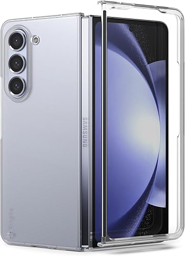 Miniatura 2 de Ringke Funda delgada compatible con Samsung Galaxy Z Fold 5 [transparente mate] + doble película fácil compatible con Samsung Galaxy Z Fold 5